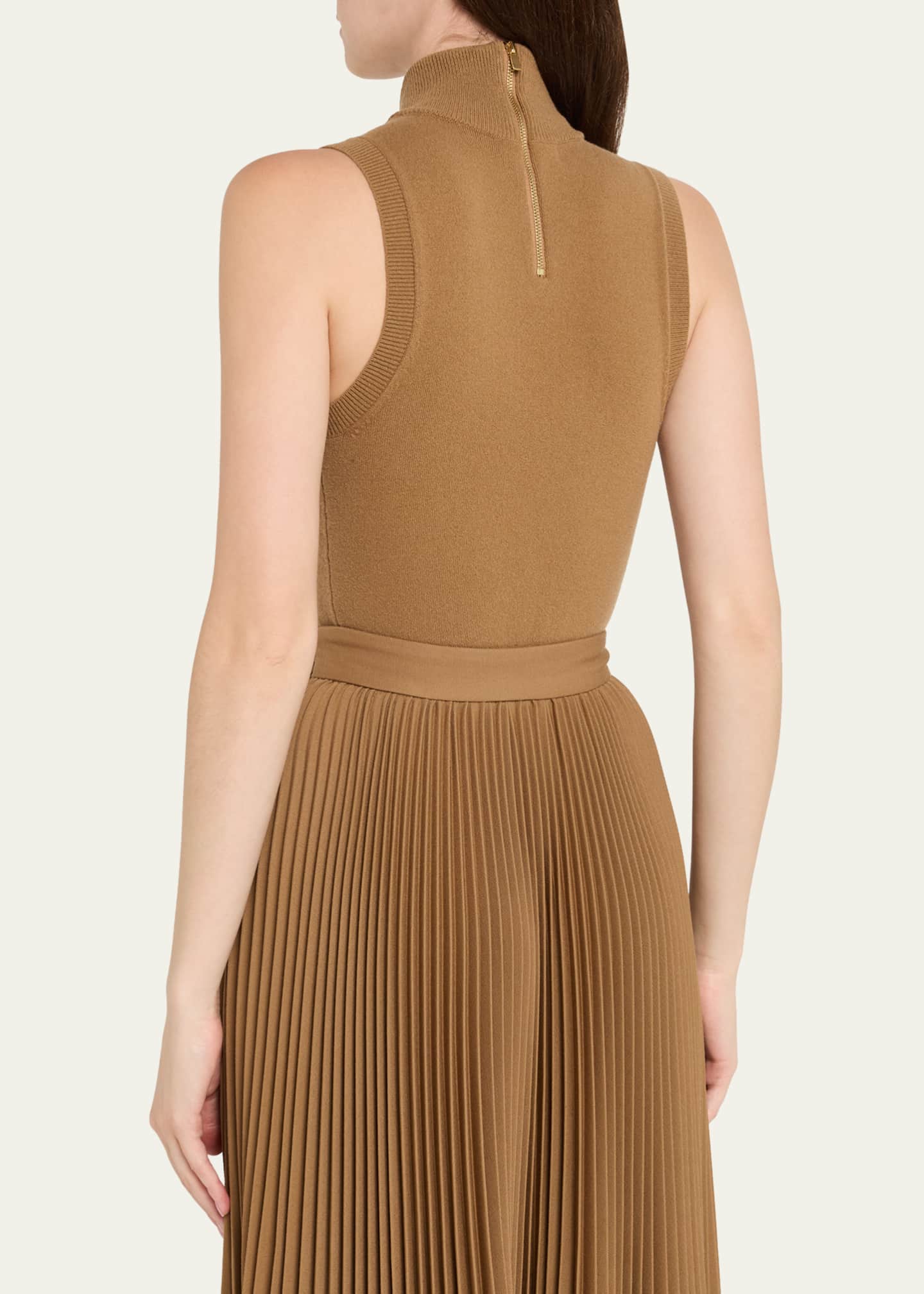 Michael Kors Collection Turtleneck Sleeveless Bodysuit Image 3 of 5