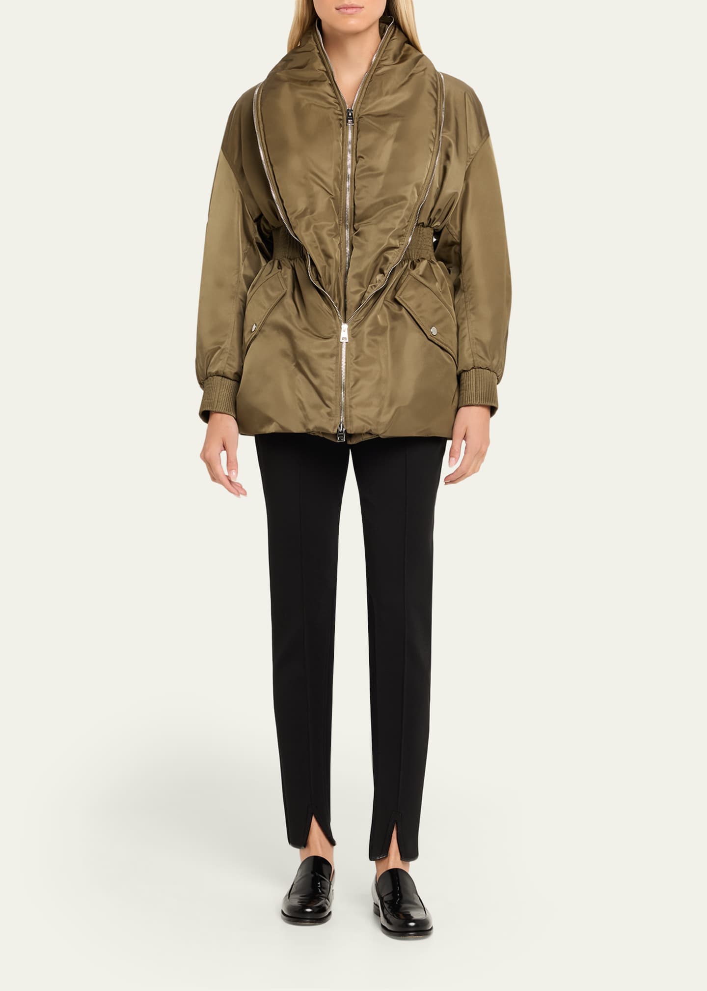 Givenchy Dual-Zipper Shawl Collar Bomber Jacket - Bergdorf Goodman