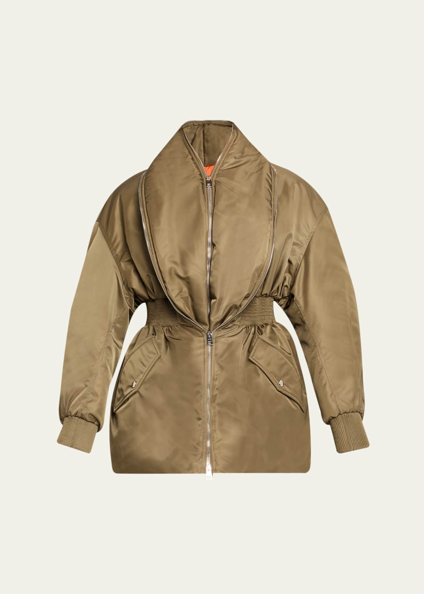 Givenchy Dual-Zipper Shawl Collar Bomber Jacket - Bergdorf Goodman