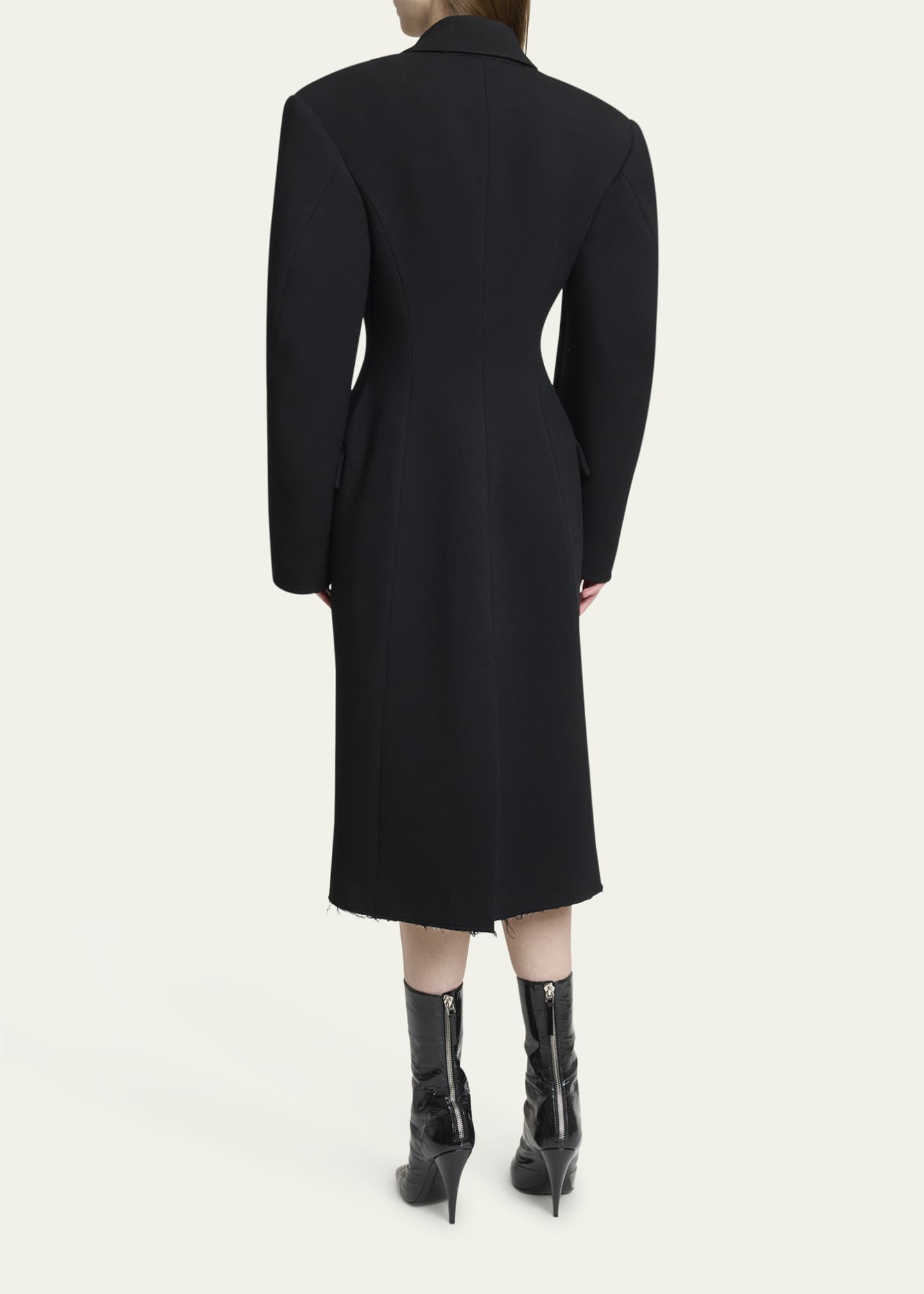 GIVENCHY 高級素材混紡 ベルテッド ロングコート ブラック 40 L相当 Givenchy Wool-Blend Cocoon Coat - Bergdorf Goodman
