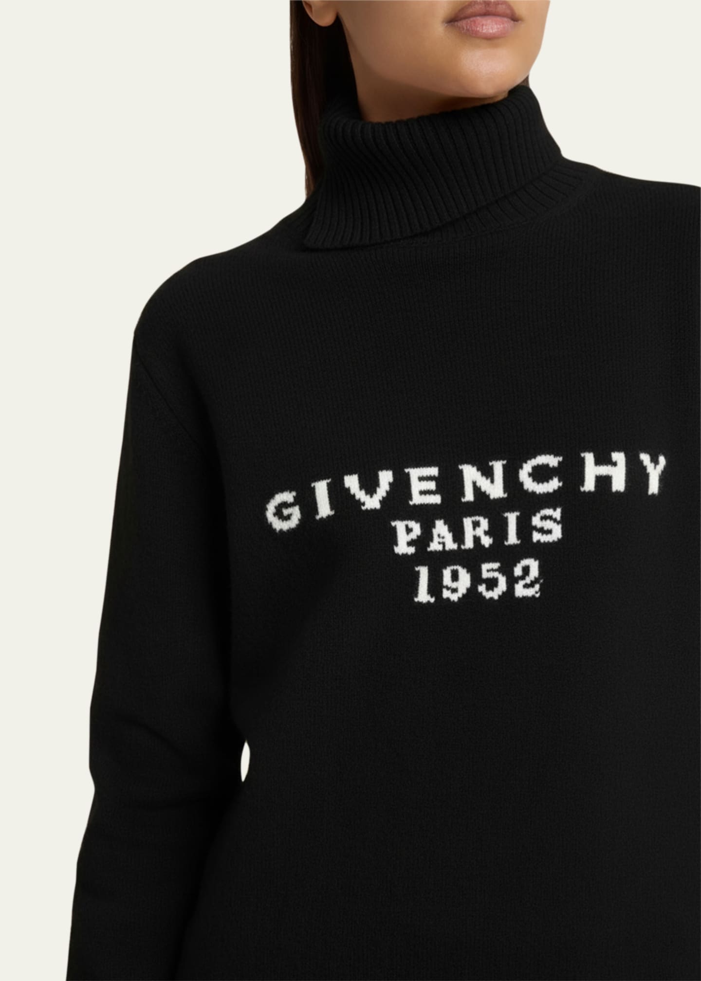 Givenchy Turtleneck Logo Wool-Cashmere Sweater - Bergdorf Goodman