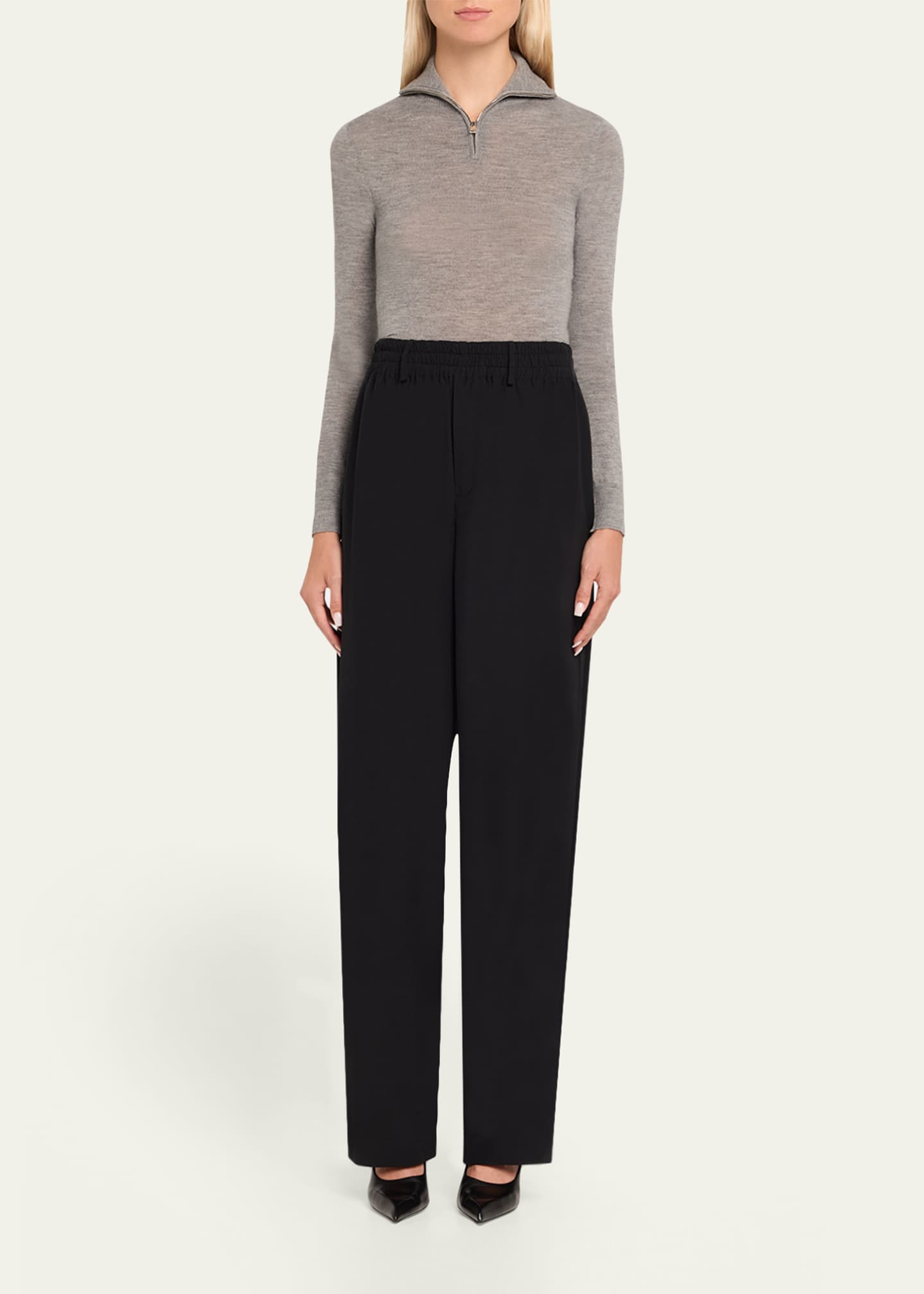 Brandon Maxwell The Paxton Half-Zip Turtleneck Sweater - Bergdorf