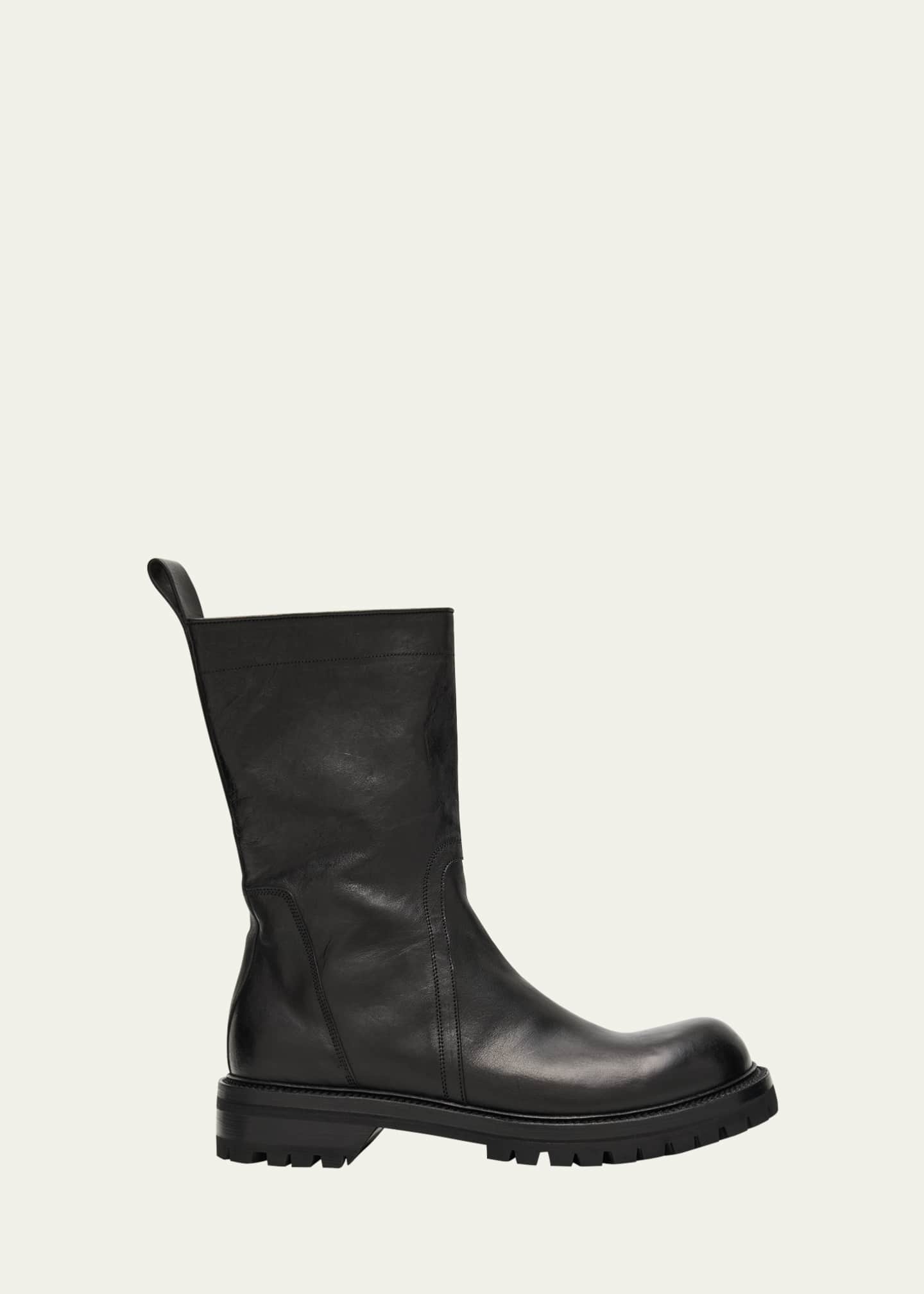 靴 Rick Owens Waxed-leather cowboy boots Rick Owens Waxed-leather cowboy boots