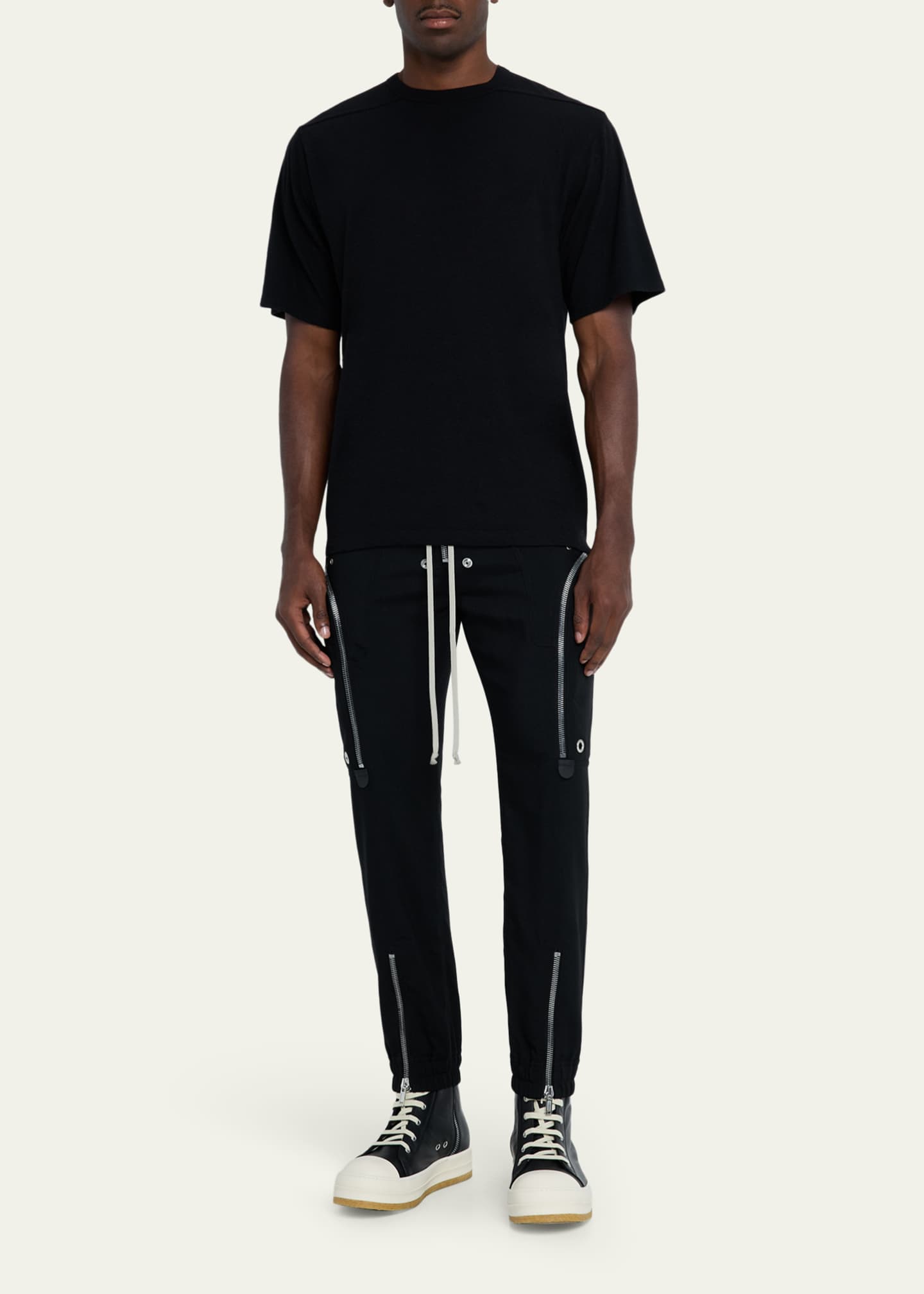 Rick Owens Men's Creep Leather High-Top Sneakers - Bergdorf