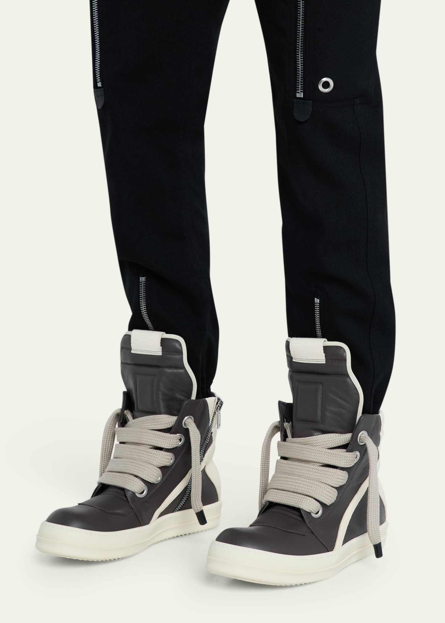 Men's Jumbolace Geobasket Leather High-Top Sneakers