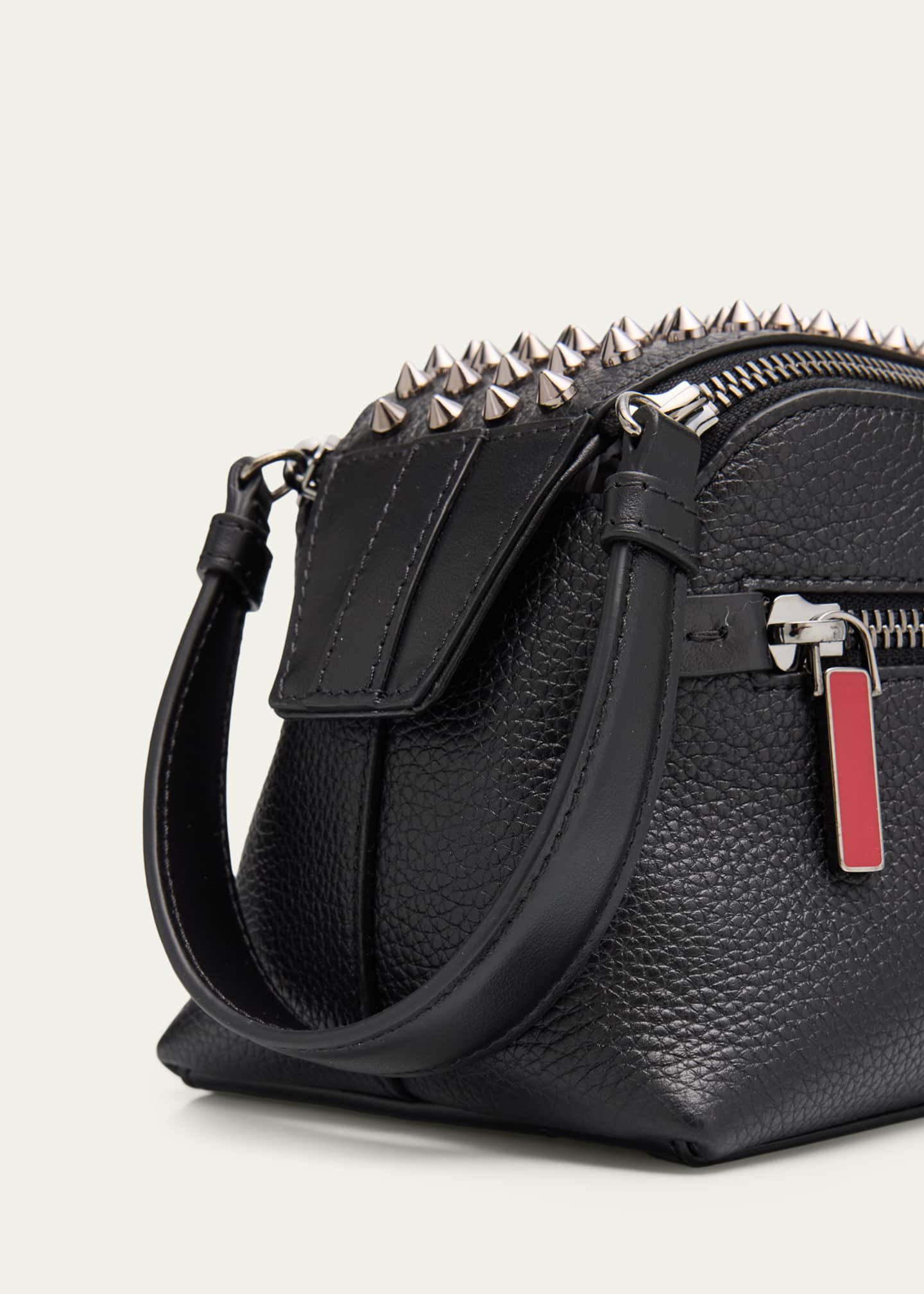 Christian Louboutin Men's Funky Leather Empire Spikes Travel Pouch