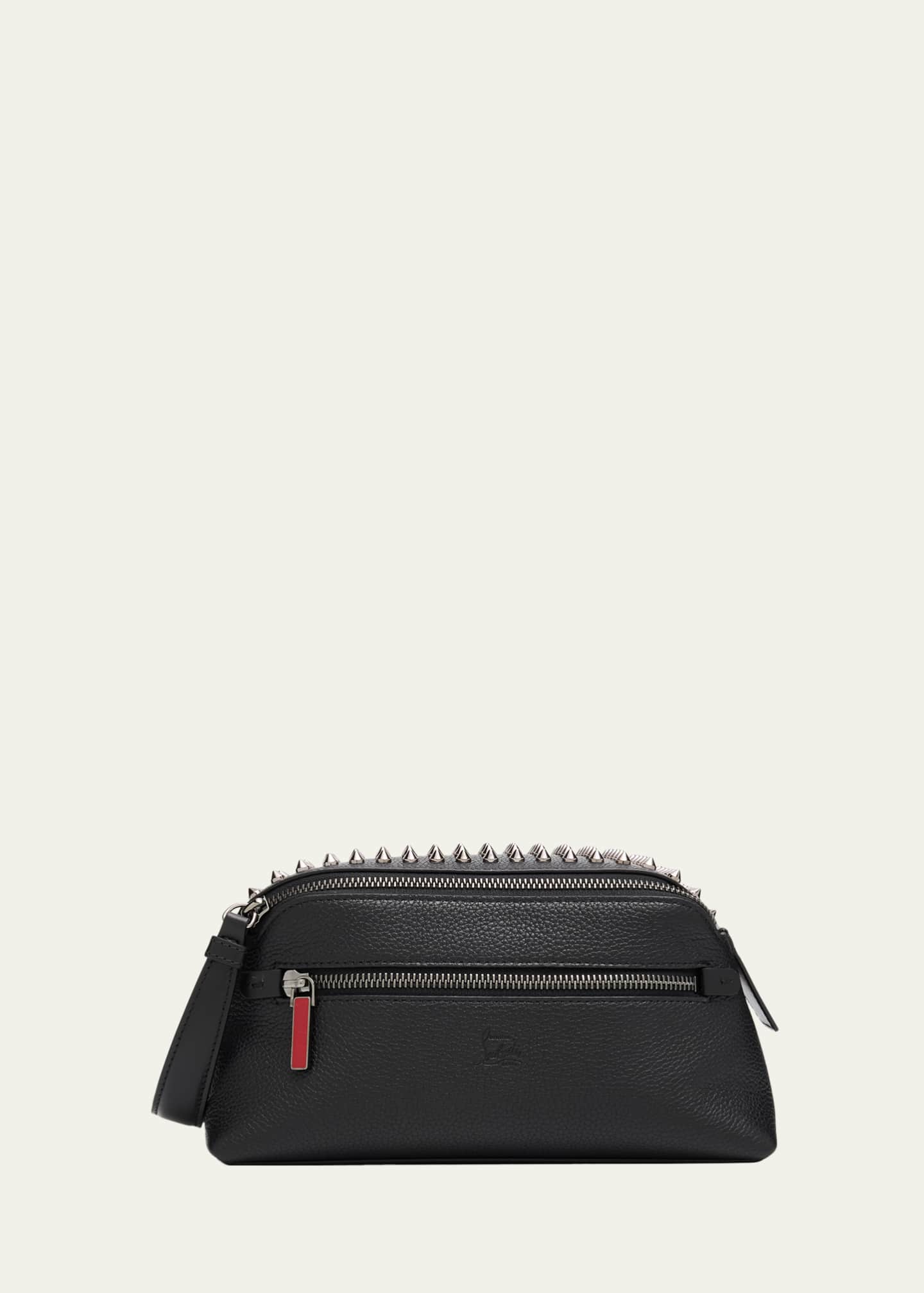 Christian Louboutin Men's Funky Leather Empire Spikes Travel Pouch