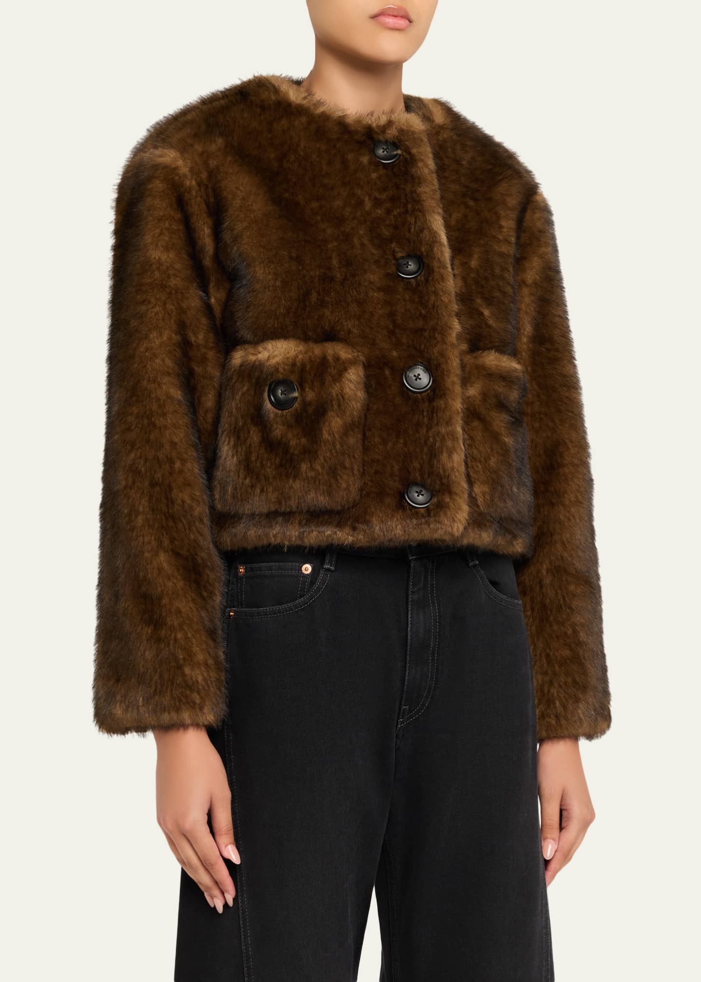 Marc Jacobs Teddy Cropped Jacket - Bergdorf Goodman