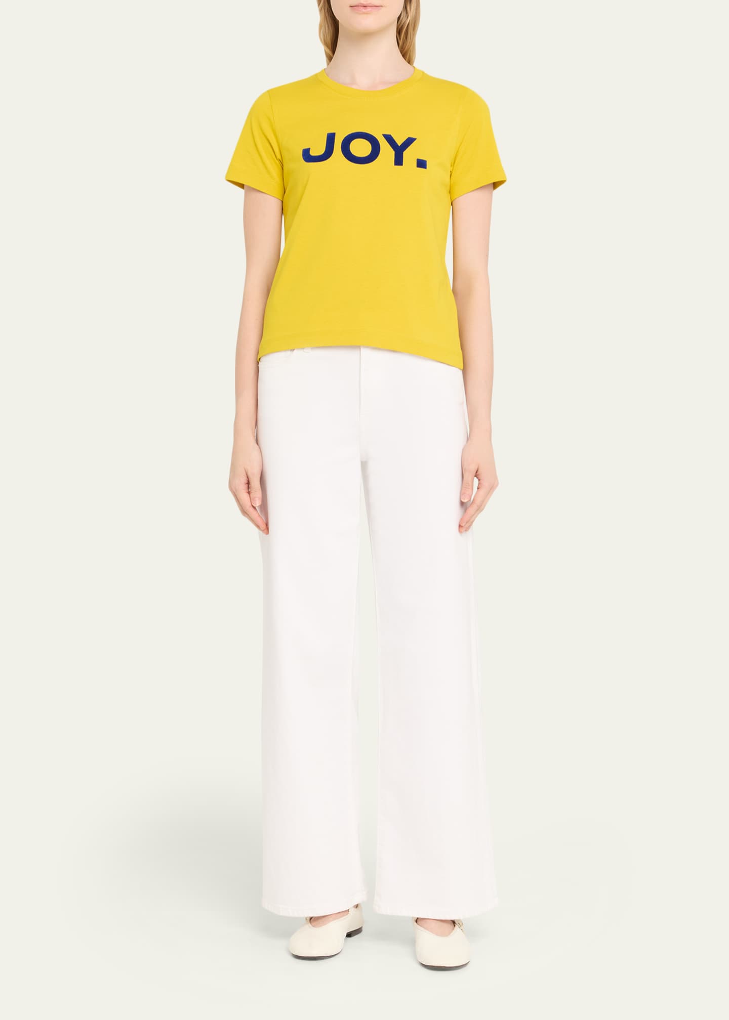 Marc Jacobs Joy Flocked Short-Sleeve Slim T-Shirt Image 2 of 5
