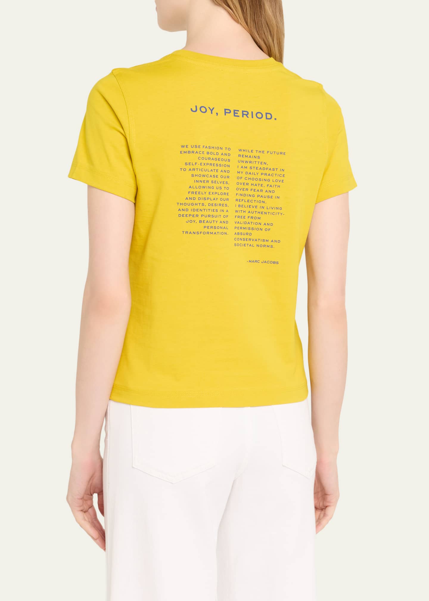 Marc Jacobs Joy Flocked Short-Sleeve Slim T-Shirt Image 3 of 5