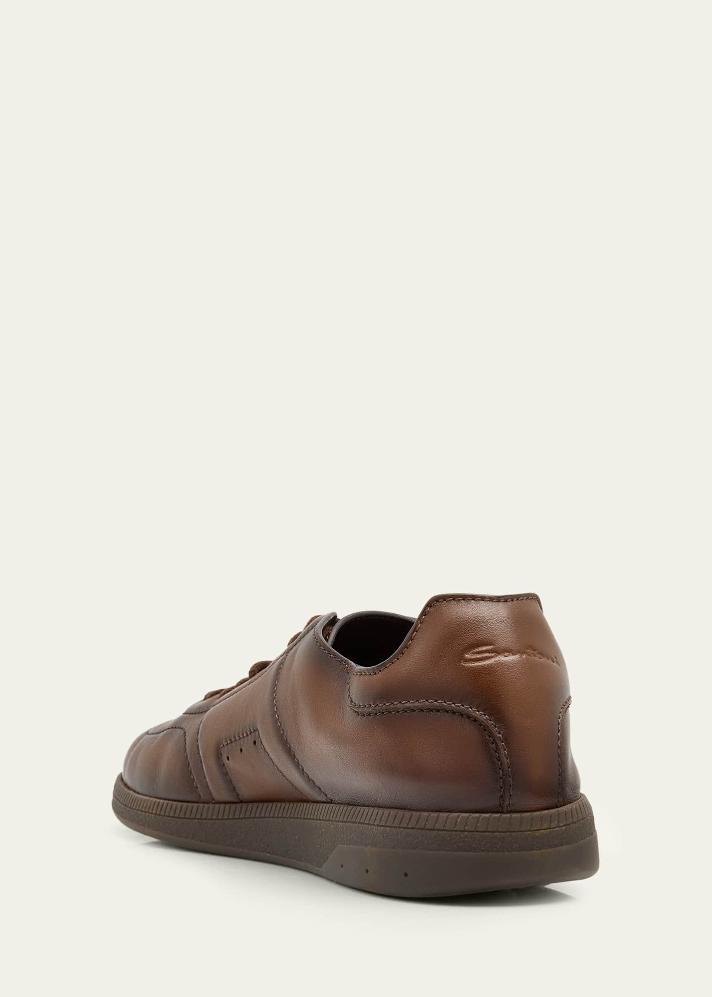 Santoni Men's Soft Burnished Calfskin Slip-On Sneakers - Bergdorf