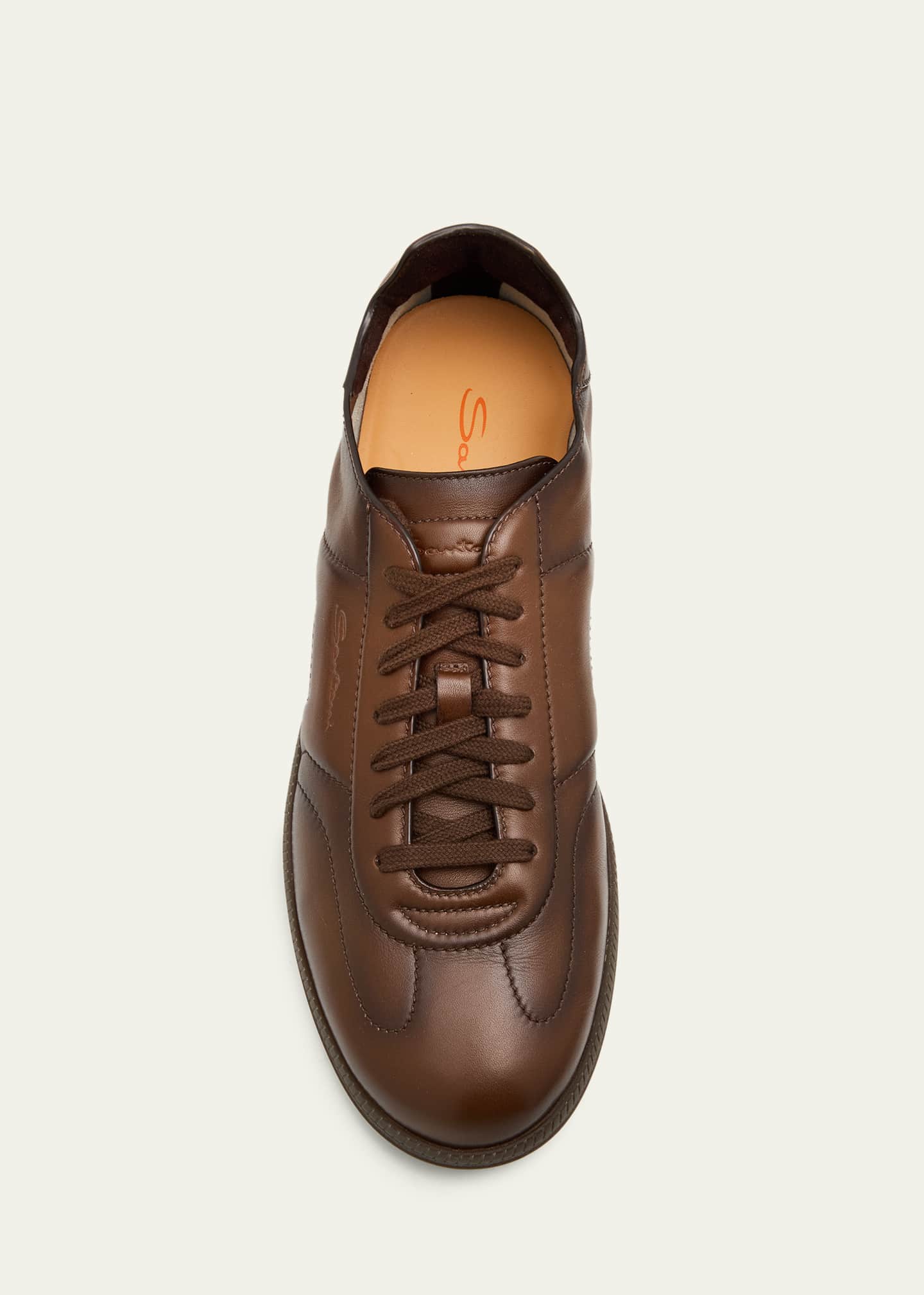Santoni Men's Soft Burnished Calfskin Slip-On Sneakers - Bergdorf