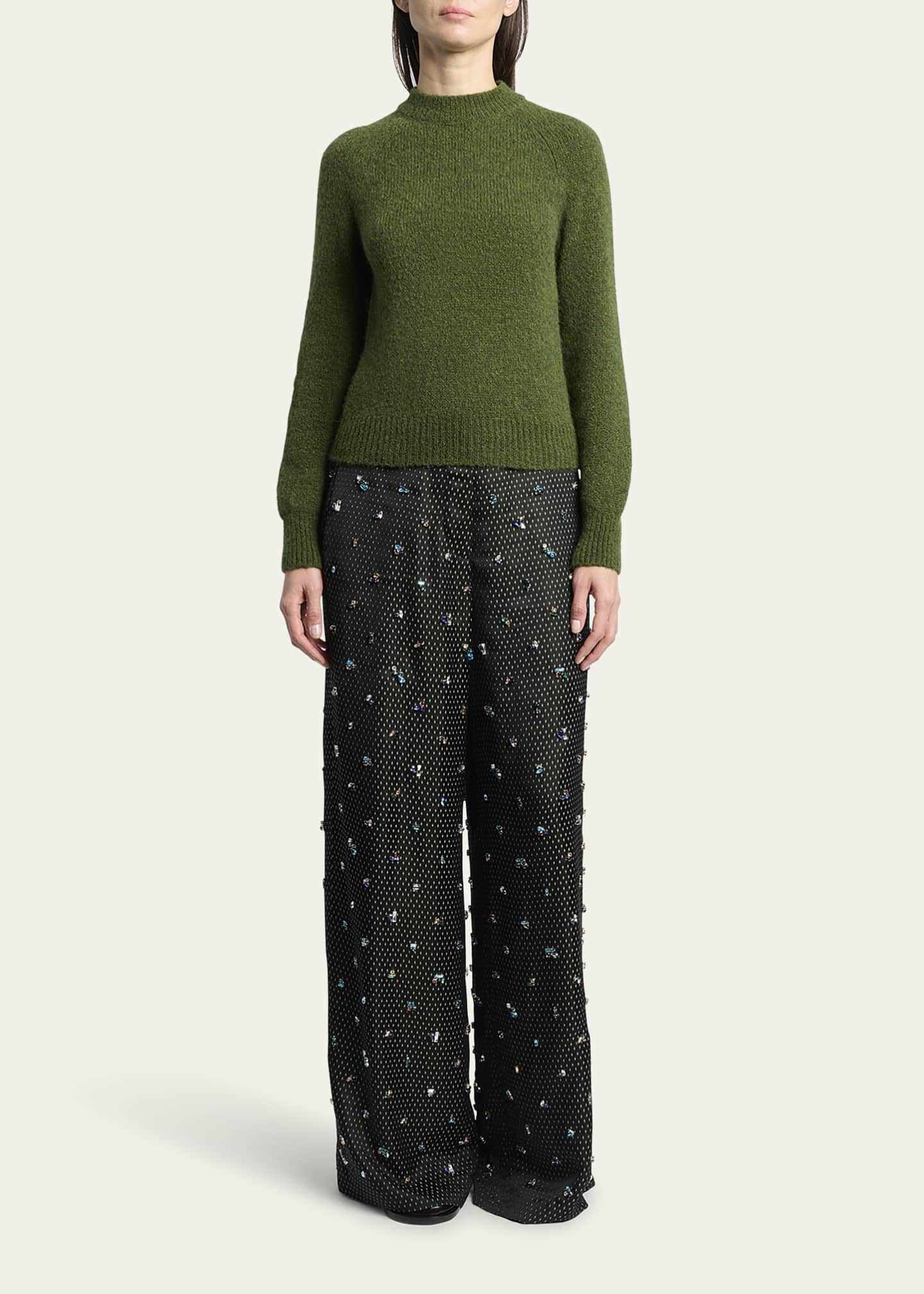 Dries Van Noten Texas Mock-Neck Alpaca Sweater - Bergdorf Goodman
