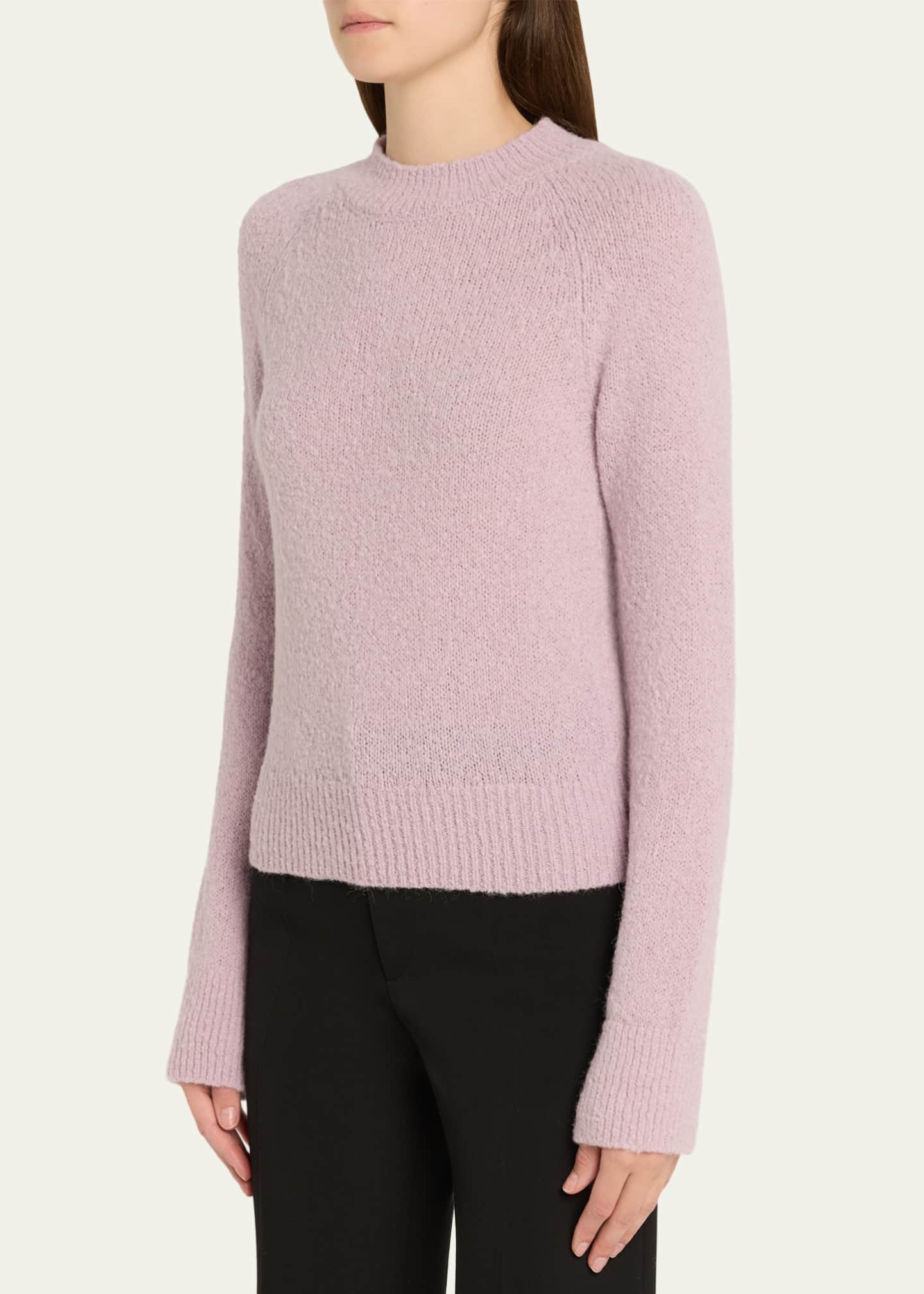 DRIES VAN NOTEN 13aw Vネックアルパカニット Dries Van Noten Contrast V-Neck Sweater - Violet (Alpaca / Merino