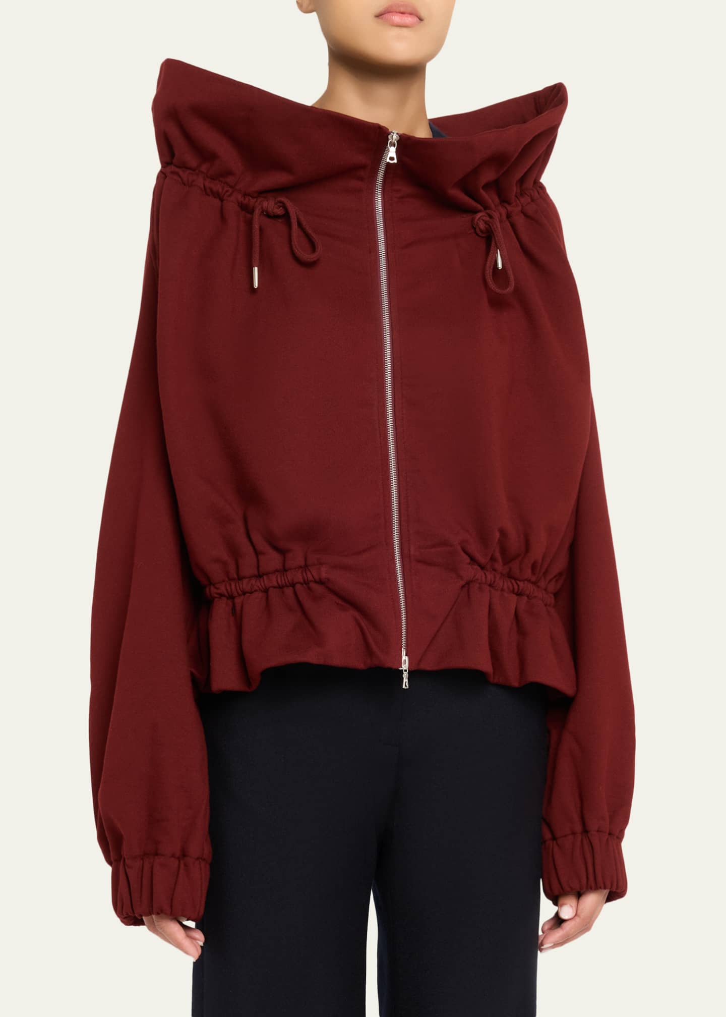 Dries Van Noten Hally Drawcord Cotton Zip Jacket - Bergdorf Goodman