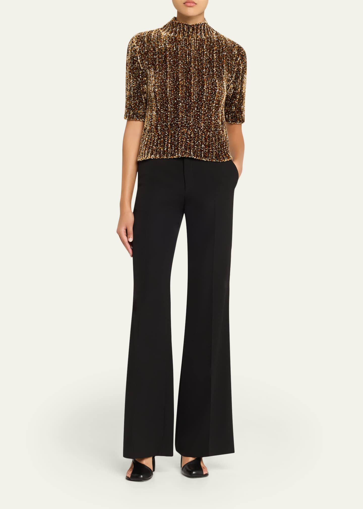 Dries Van Noten Terri Short-Sleeve Sweater - Bergdorf Goodman