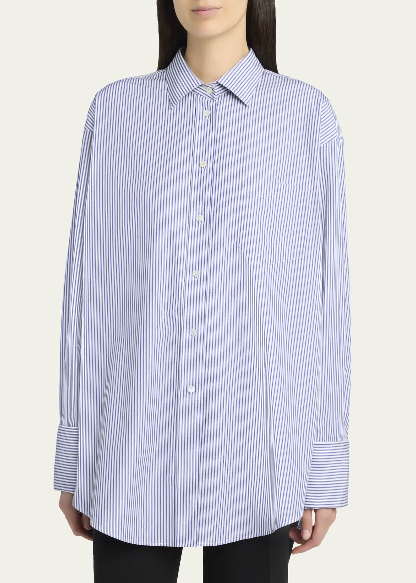 Ment Striped Button-Down Shirt