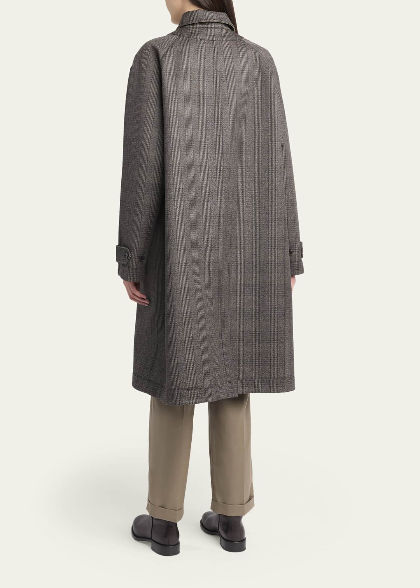 【美品】6(ROKU) CHECK REVERSIBLE COAT THE ROW Palomar Check Reversible Coat - Bergdorf Goodman