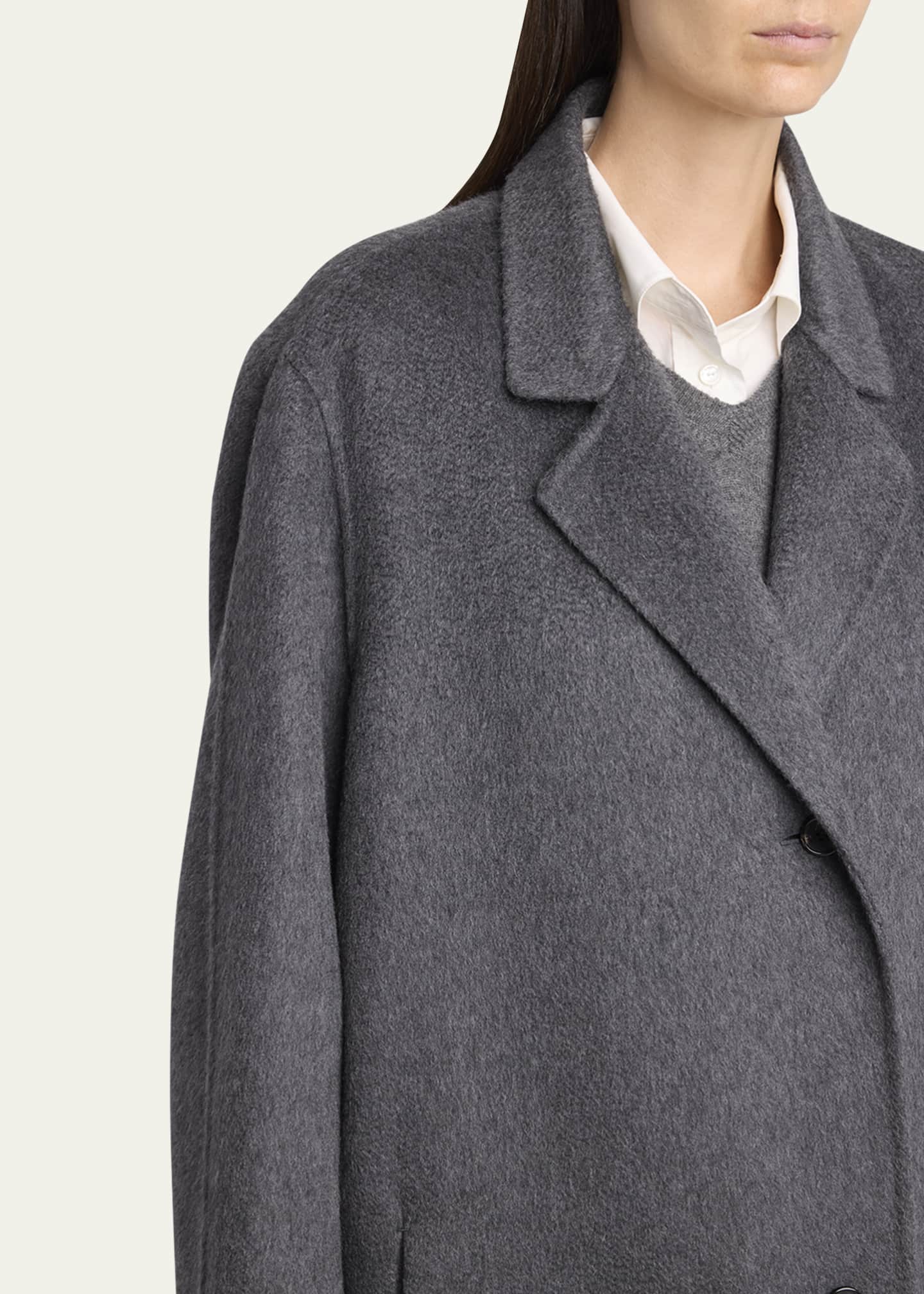 THE ROW Gustaf Cashmere-Silk Single-Breasted Coat - Bergdorf Goodman
