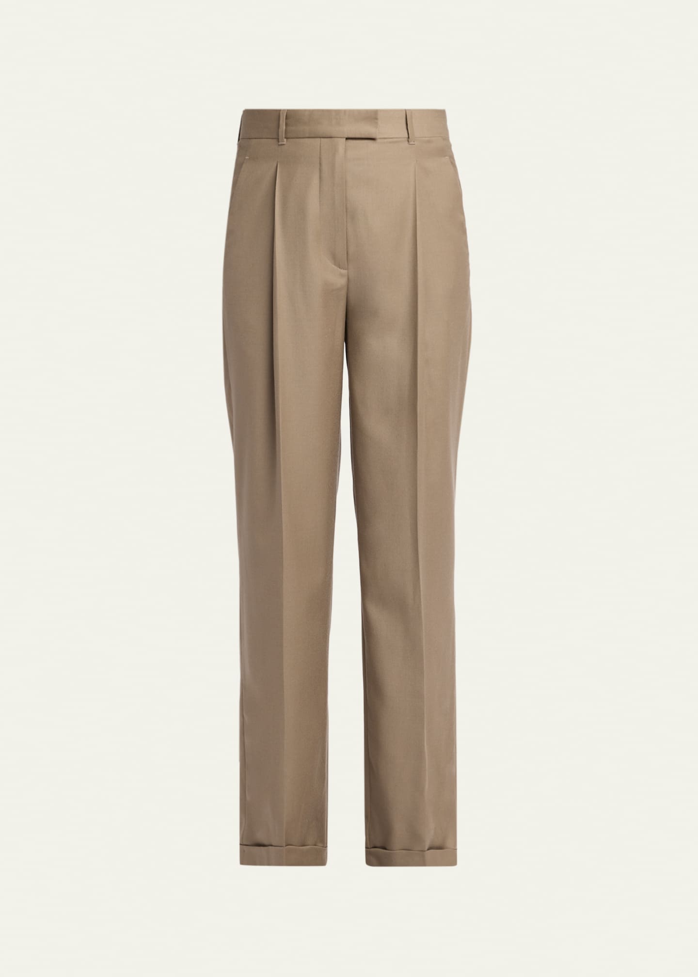 THE ROW Sorina Pleated Straight-Leg Pants - Bergdorf Goodman
