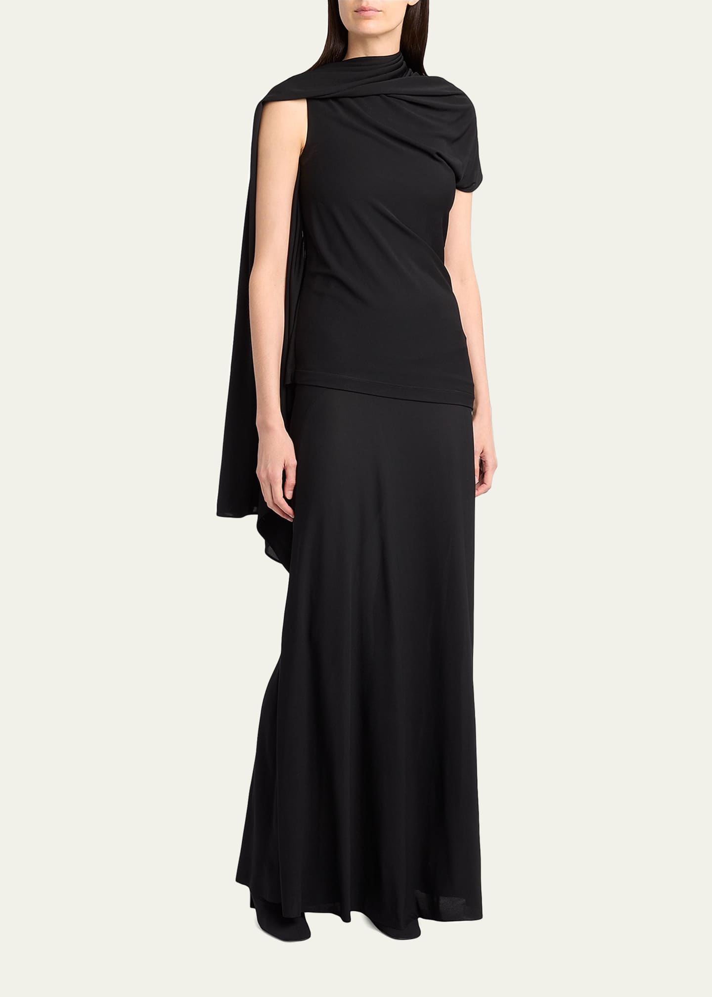 Isadra Shoulder-Drape Top