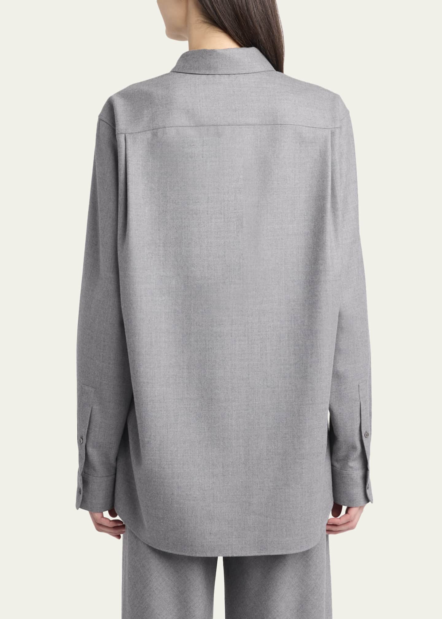 Pino Wool Button-Down Shirt
