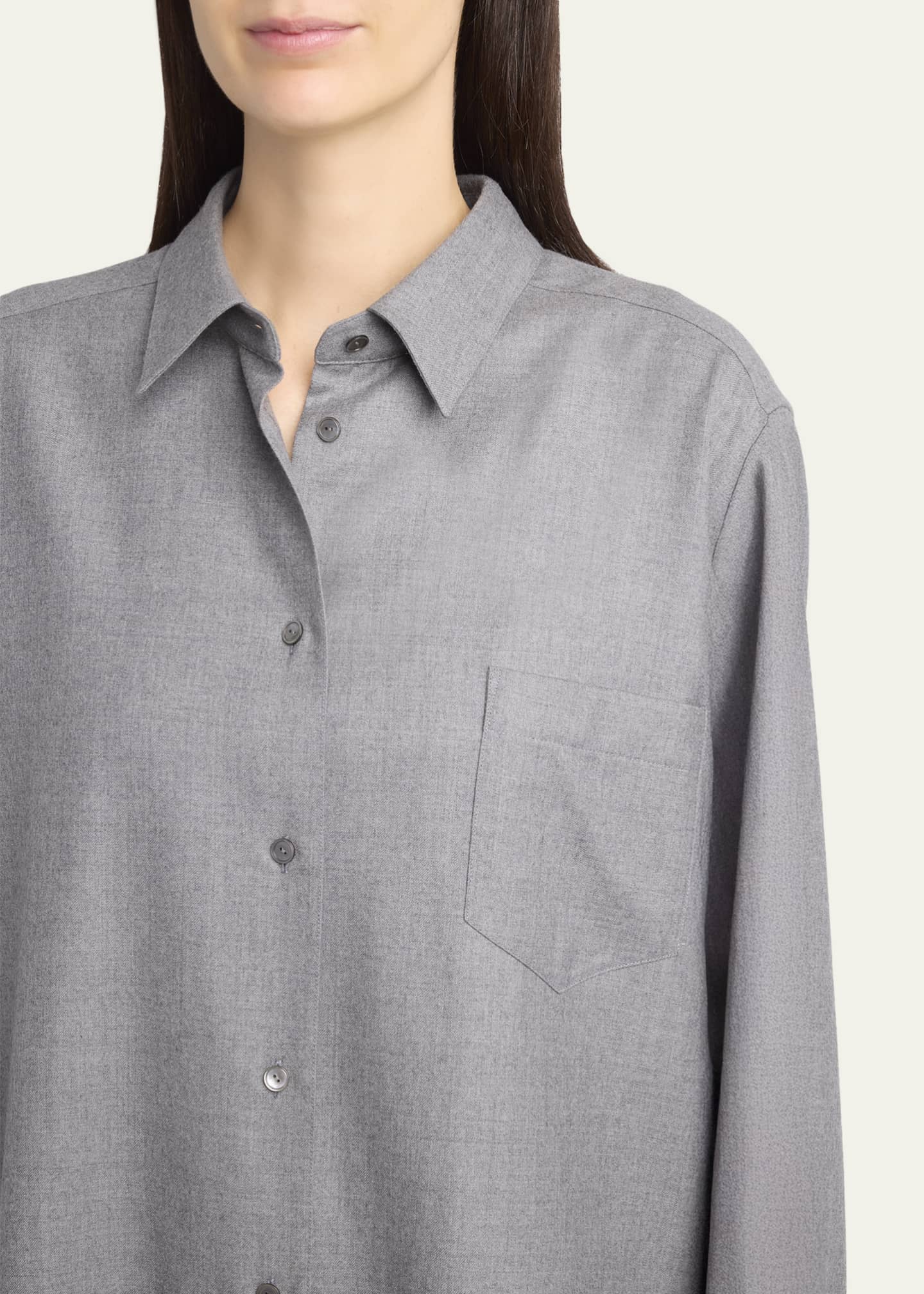 Pino Wool Button-Down Shirt