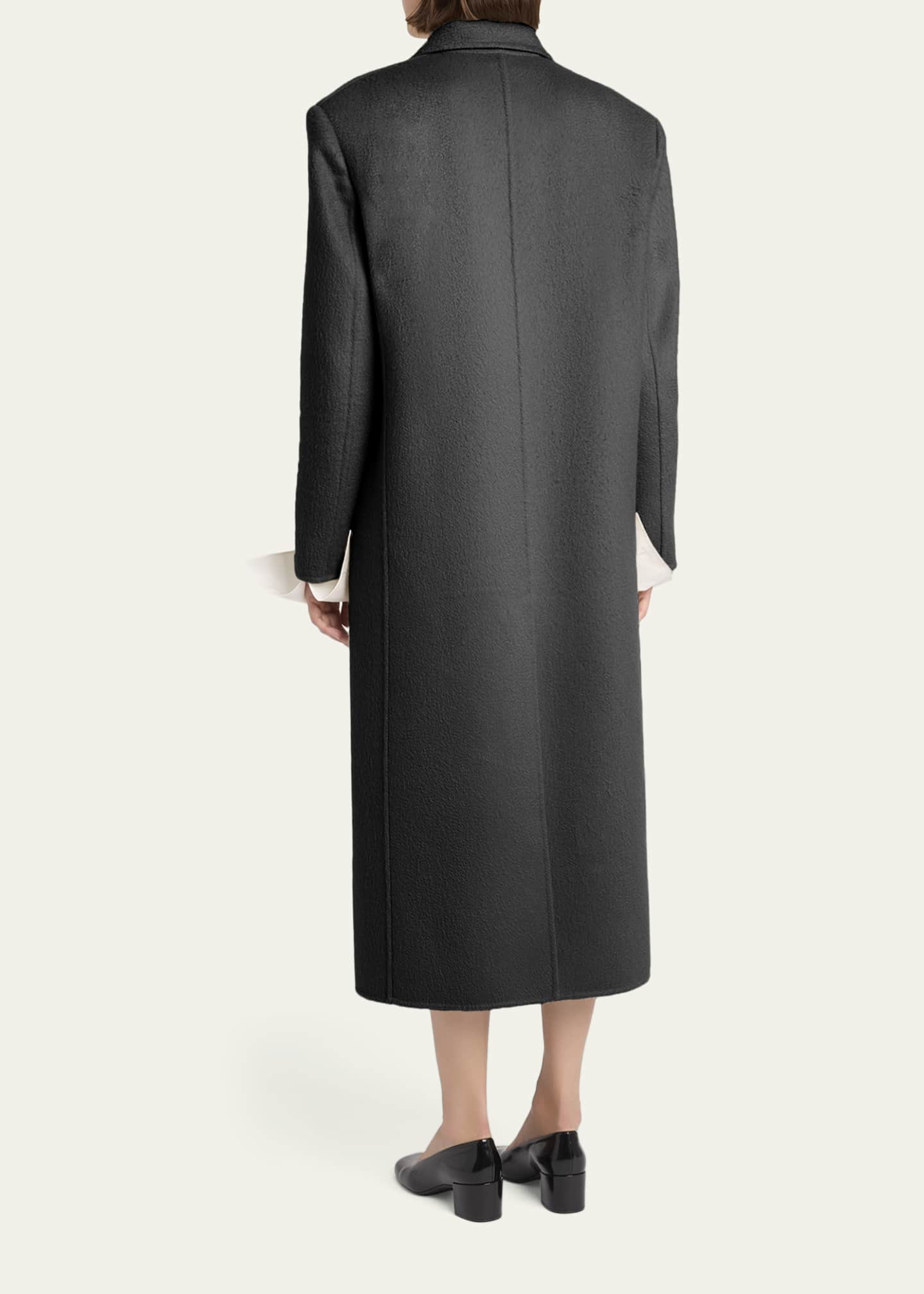 Hariet Double-Breasted Wool-Cashmere Long Coat