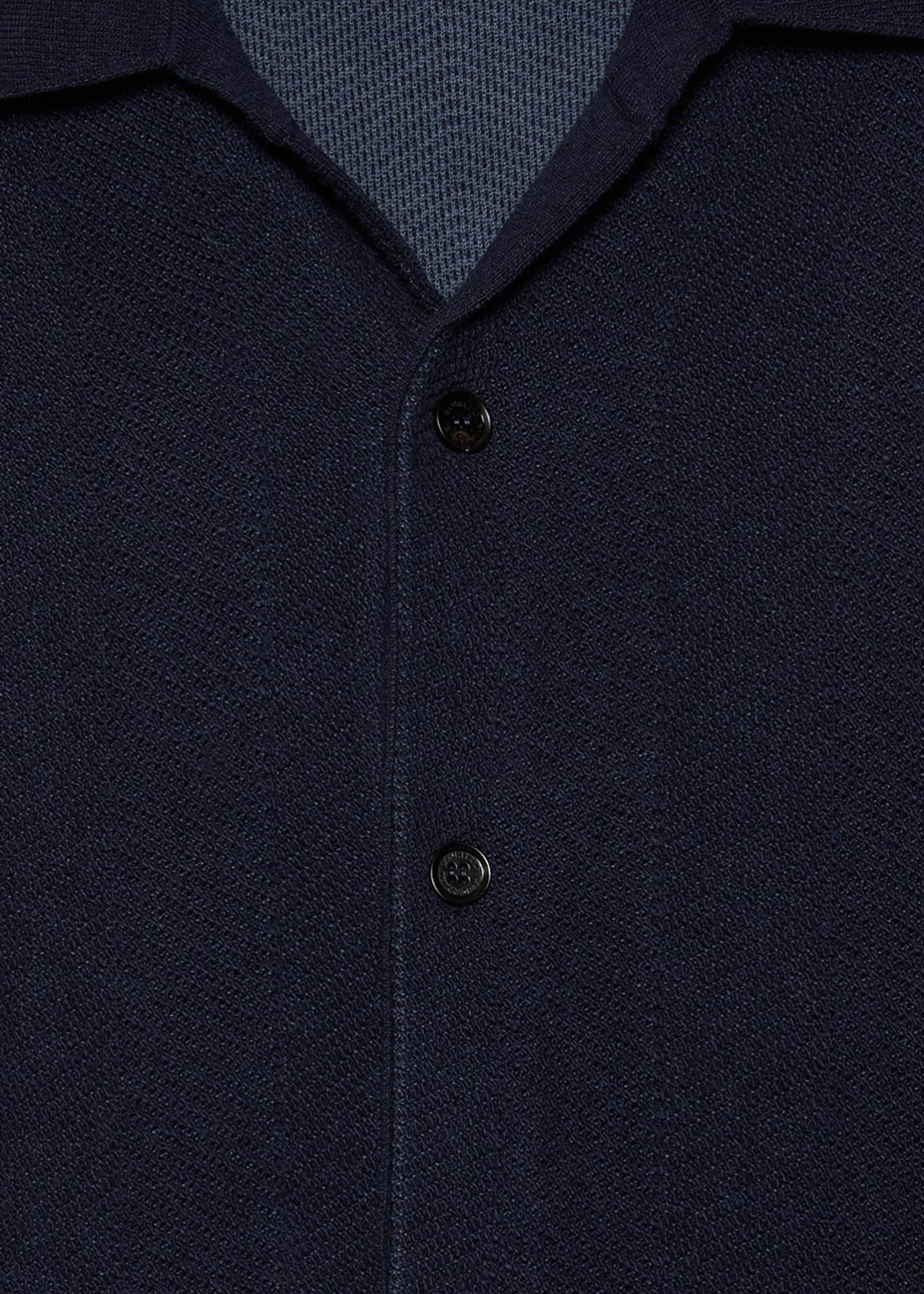 Baldassari Men's Herringbone Knit Overshirt Image 2 of 2