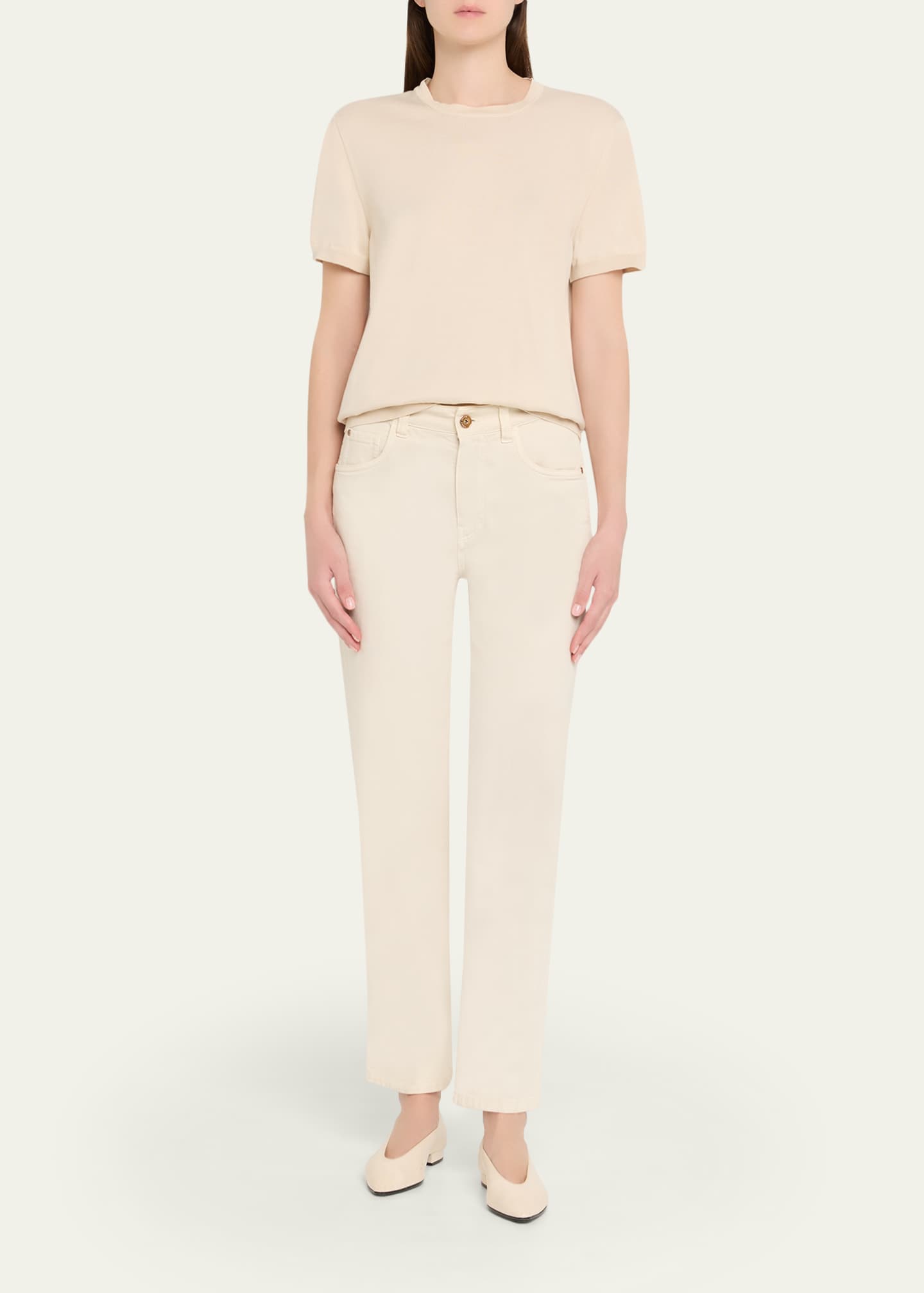 LORO PIANA 26S SHORT SLEEVE KNIT TOP 643 main image 1