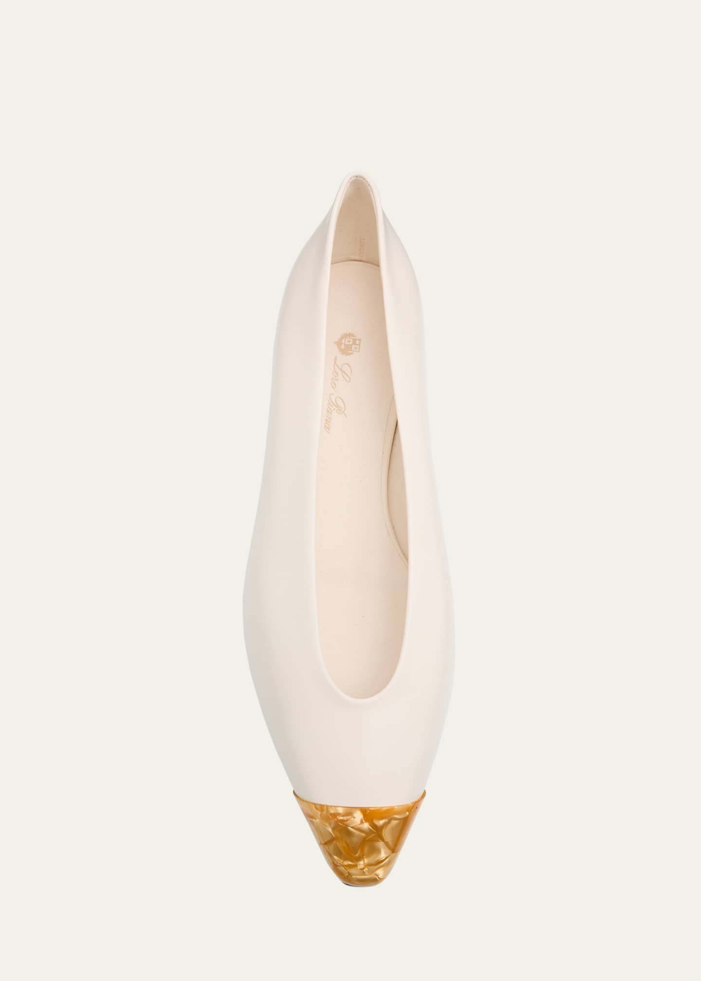 Loro Piana Rebecca Tipped Leather Ballerina Flats - Bergdorf Goodman