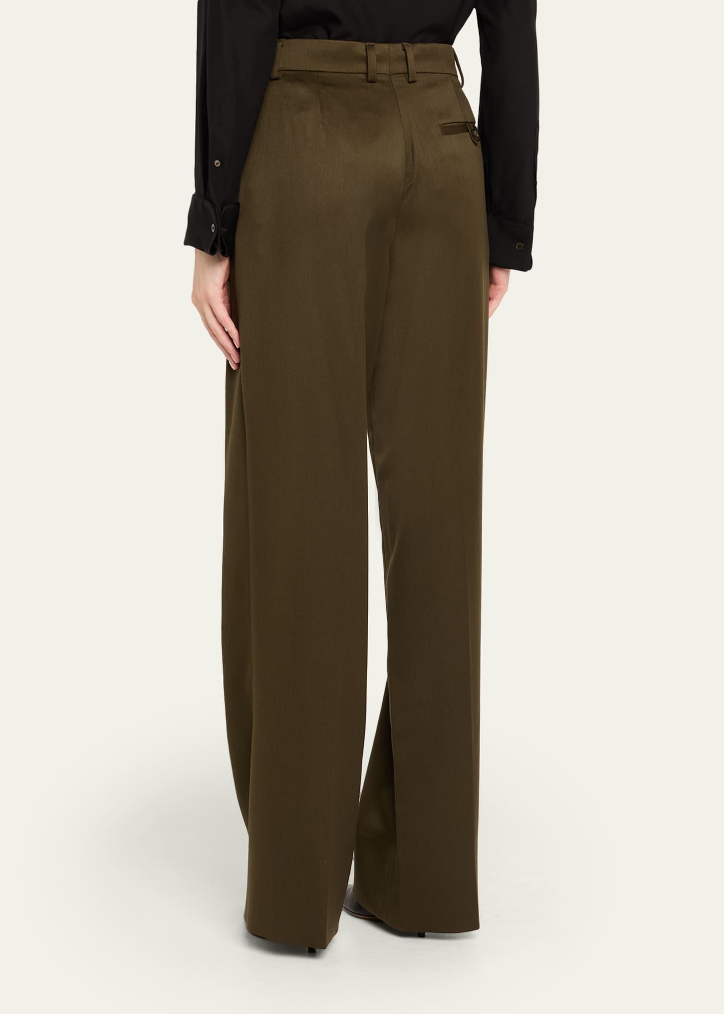 Stella McCartney Tailored Wool Wide-Leg Trousers - Bergdorf