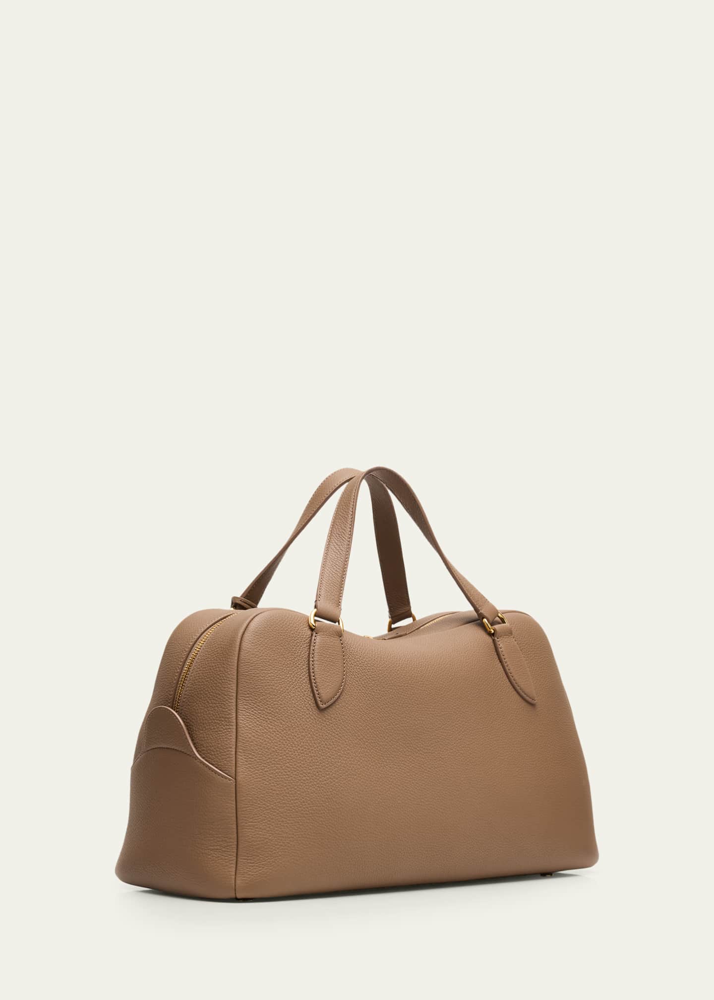 Loro Piana Needle Medium Fine Grain Leather Shoulder Bag