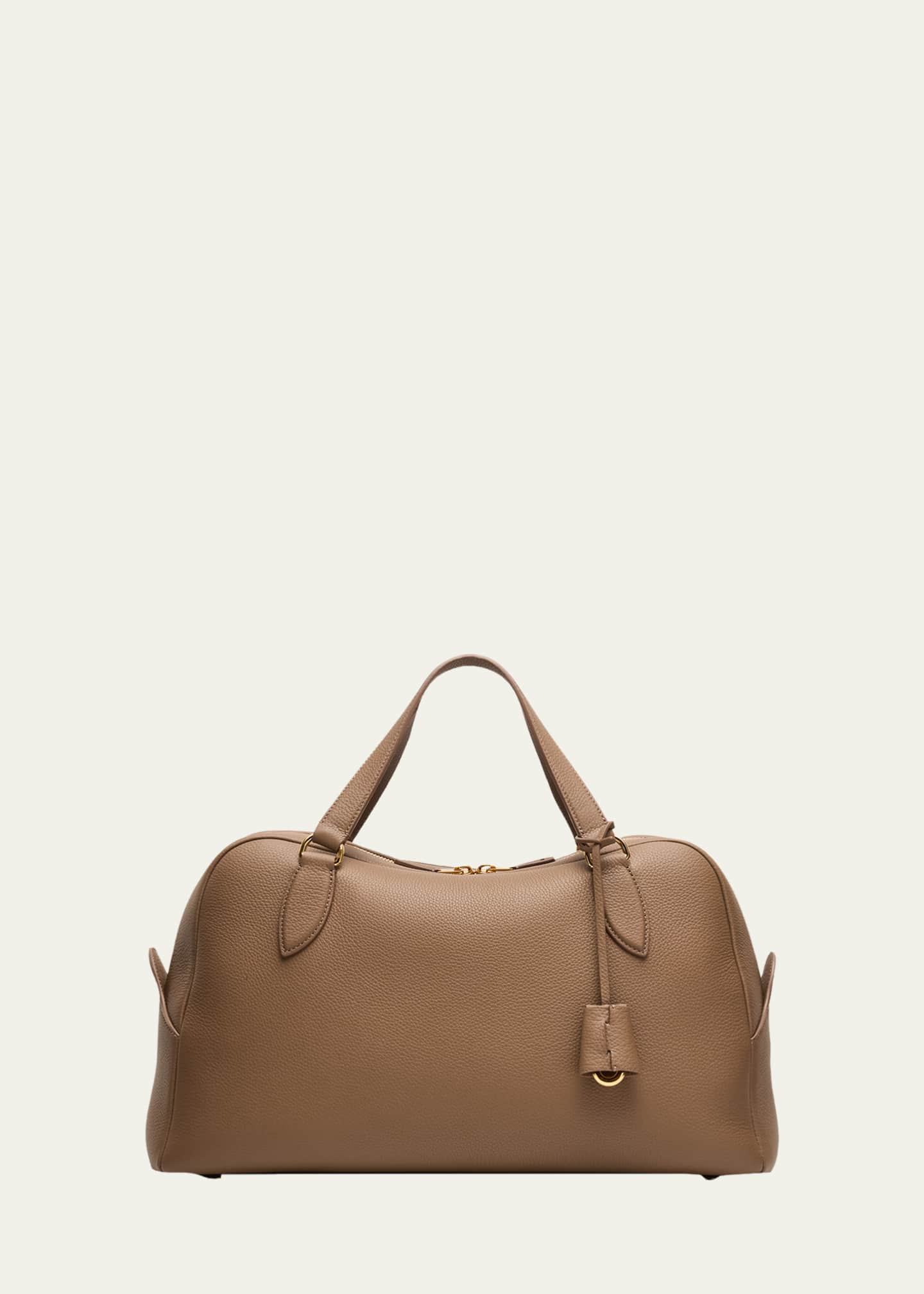 Loro Piana Needle Medium Fine Grain Leather Shoulder Bag