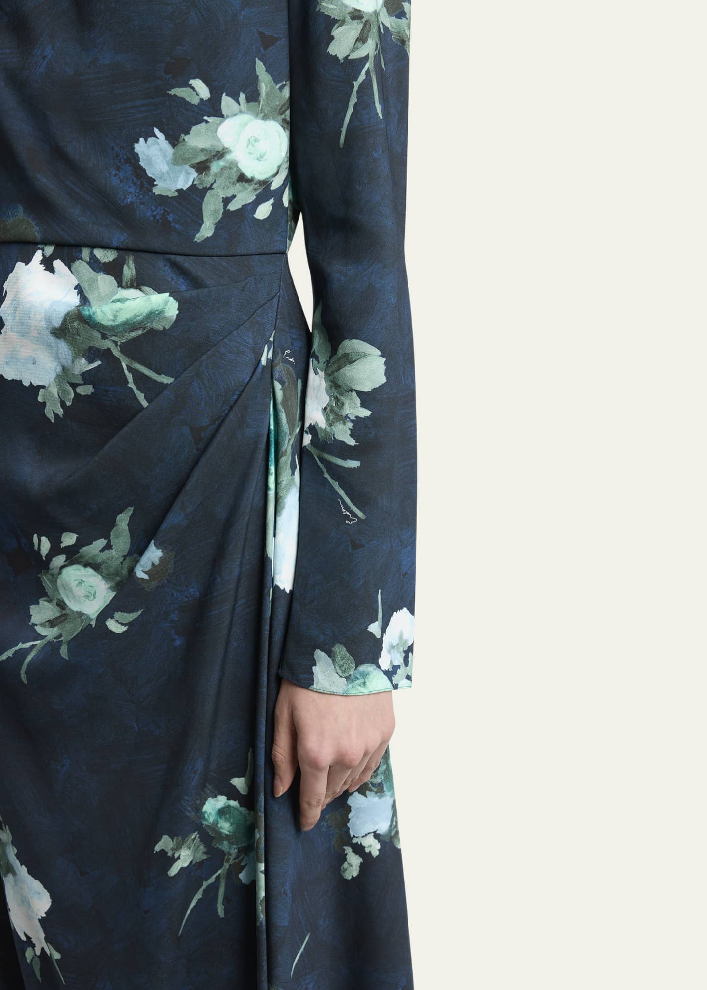 chinese dress ladies Long Sleeve Midi Dress