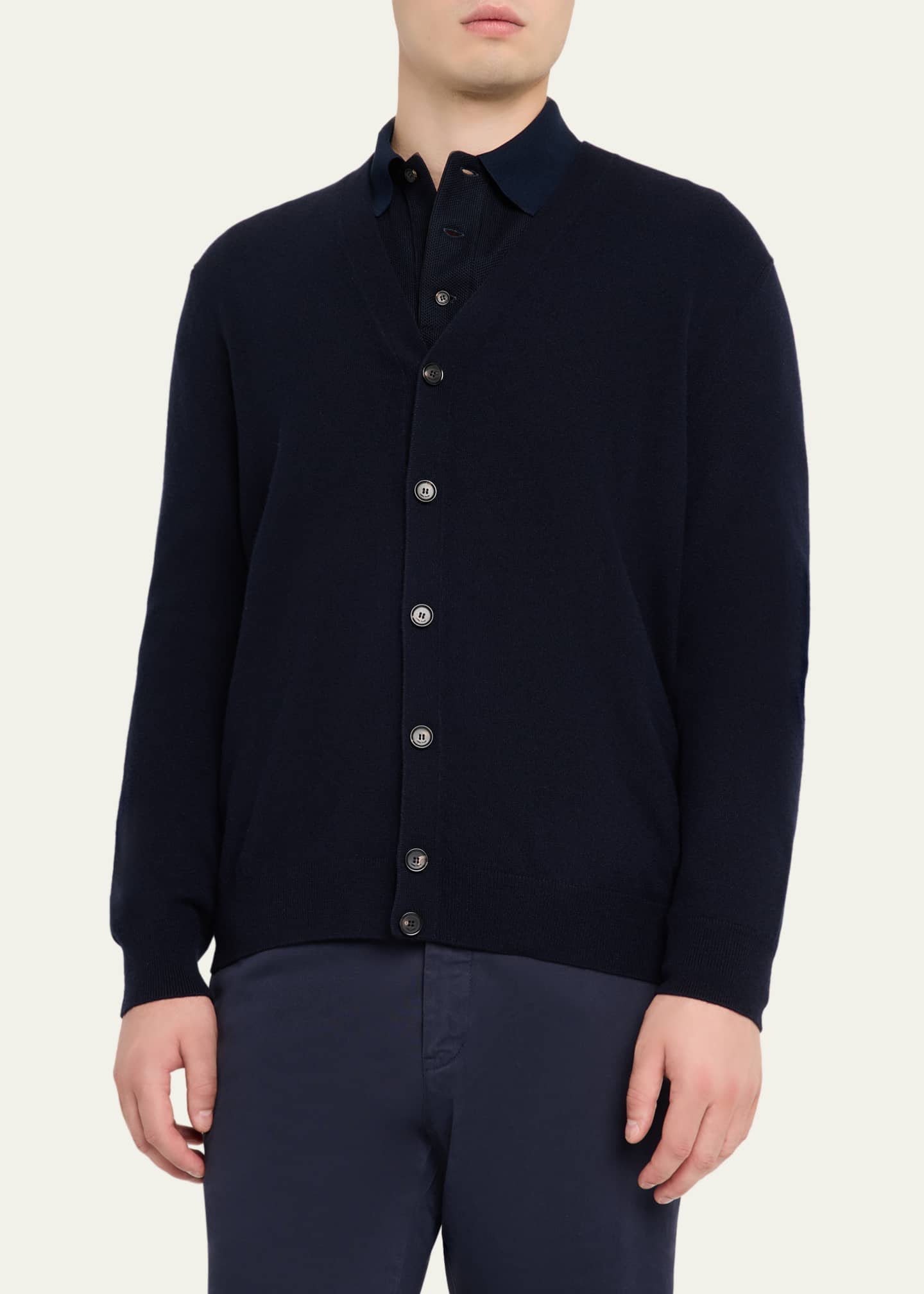 Loro Piana Men's Classic Baby Cashmere Cardigan - Bergdorf Goodman