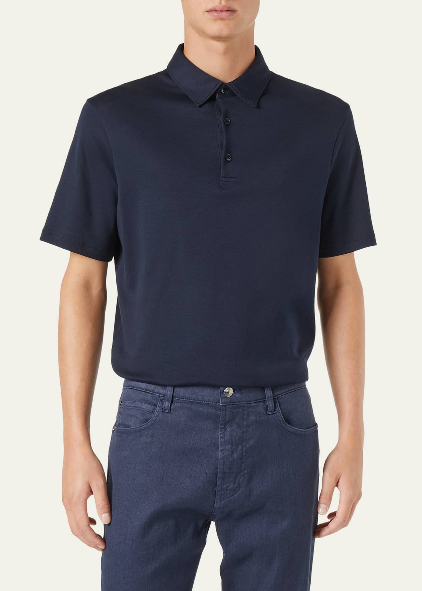 Loro Piana Men's Tremezzo Sea Island Cotton Polo Shirt - Bergdorf