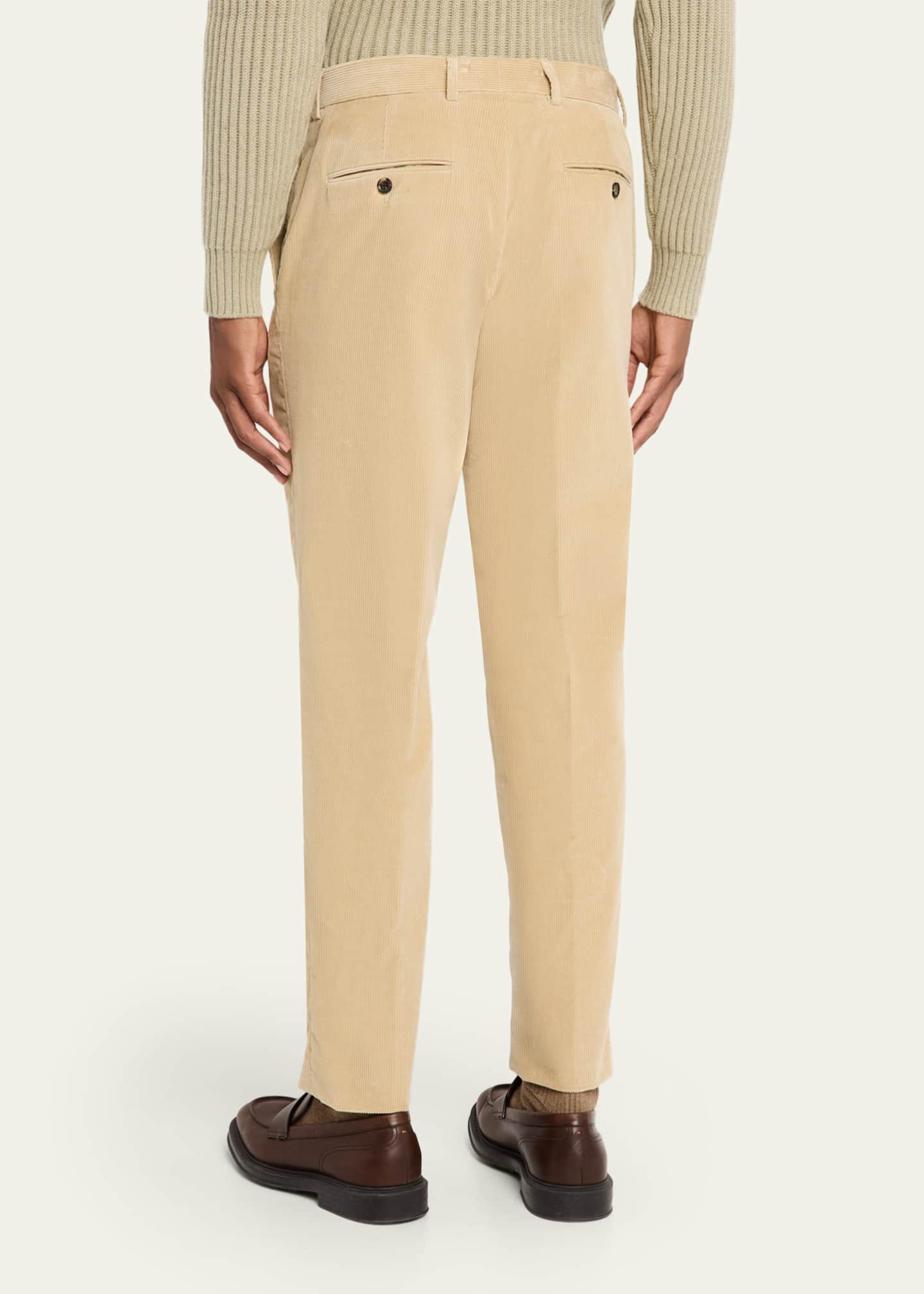 Loro Piana Men's Jarno Cotton Corduroy Pleated Pants - Bergdorf