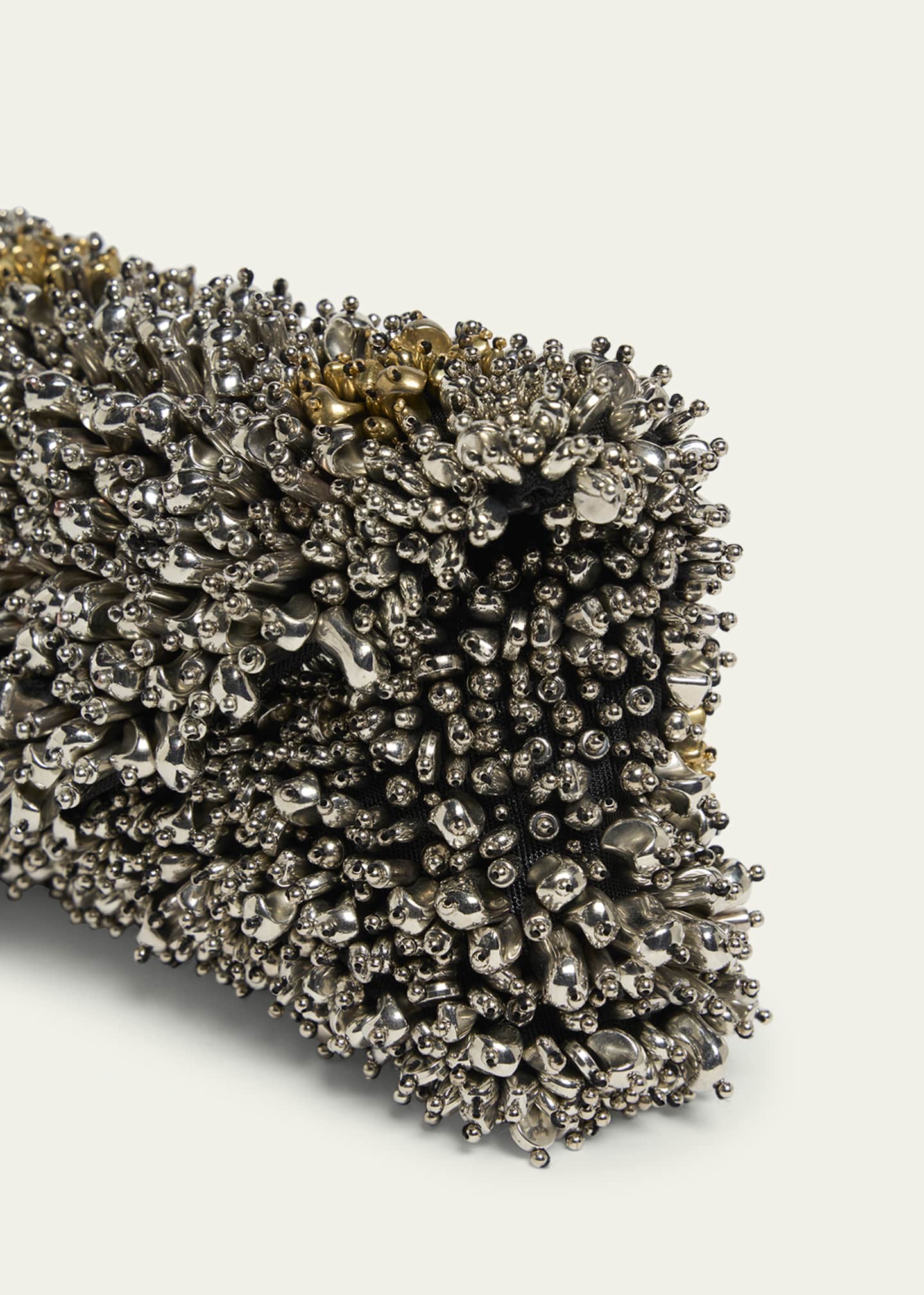 Dries Van Noten Micro Envelope Flap Metallic Beaded Clutch Bag Image 6 of 6