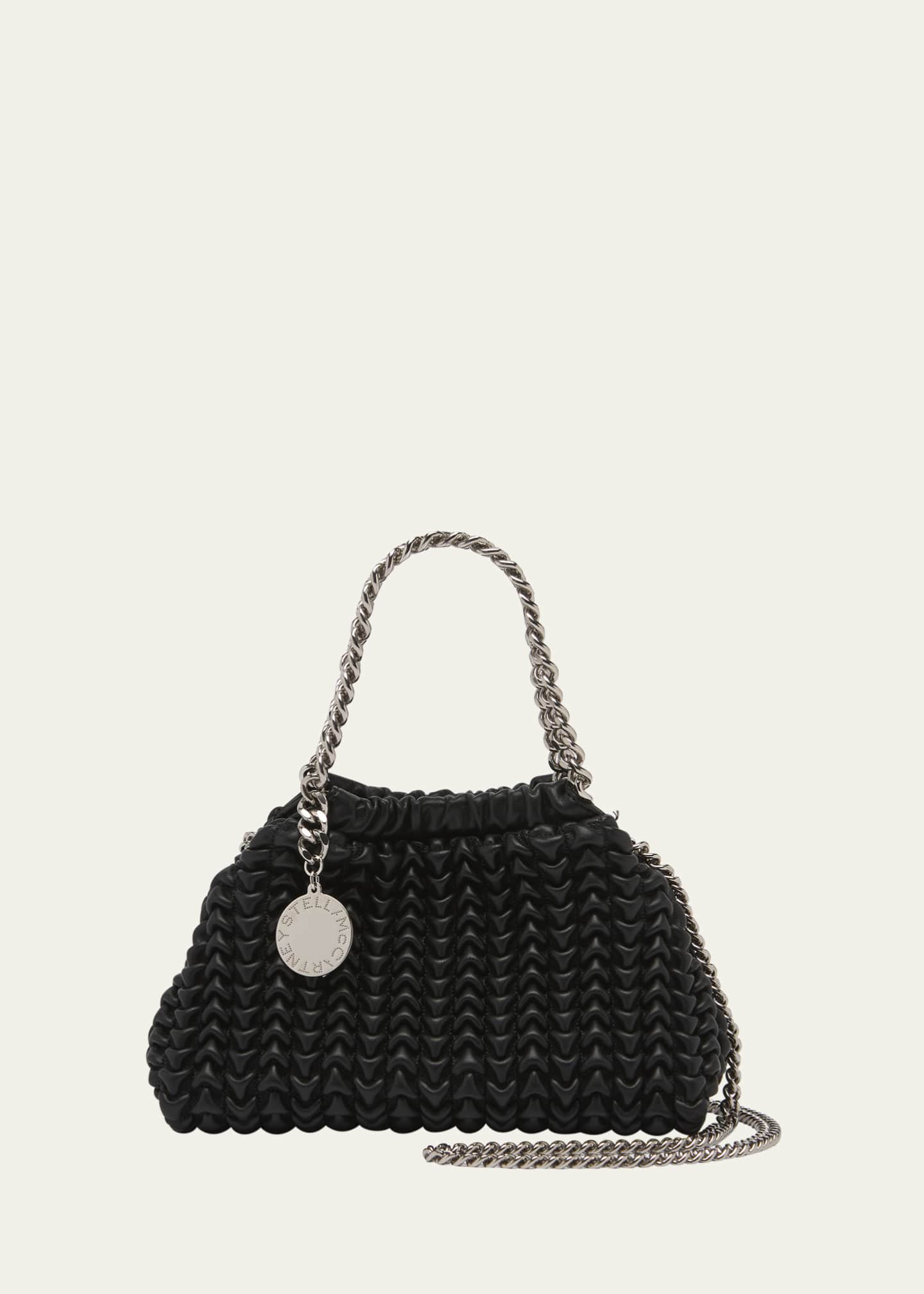 Stella McCartney Falabella Mini Smocked Vegan Leather Shoulder Bag