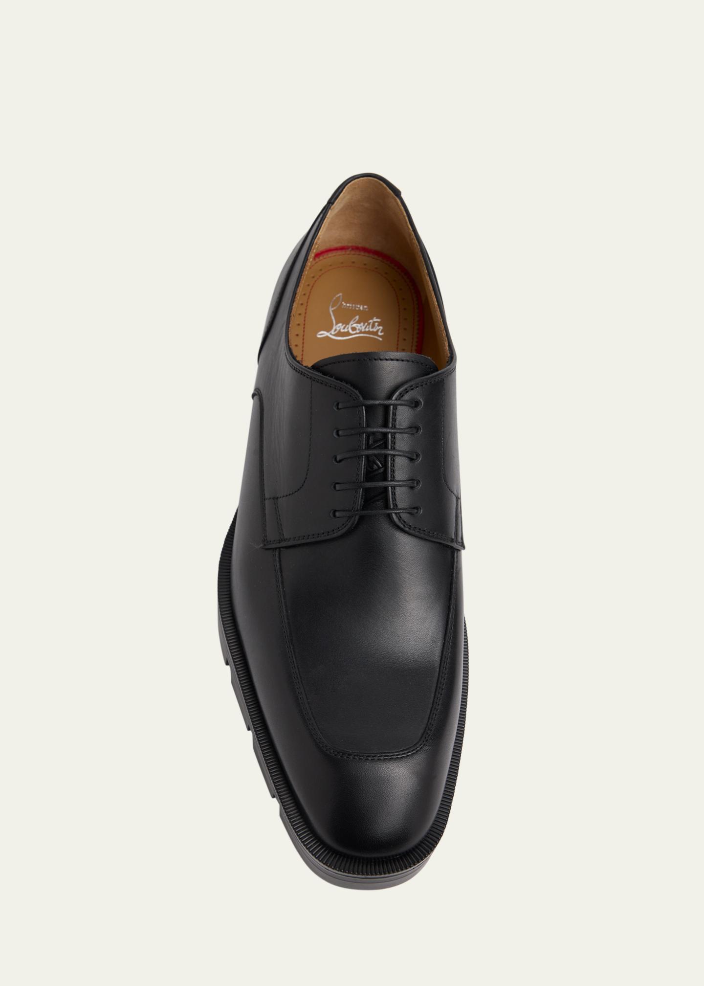 Christian Louboutin Men\'s Brown Leather Davisol Shoes with Red Soles Christian Louboutin Men main image 2