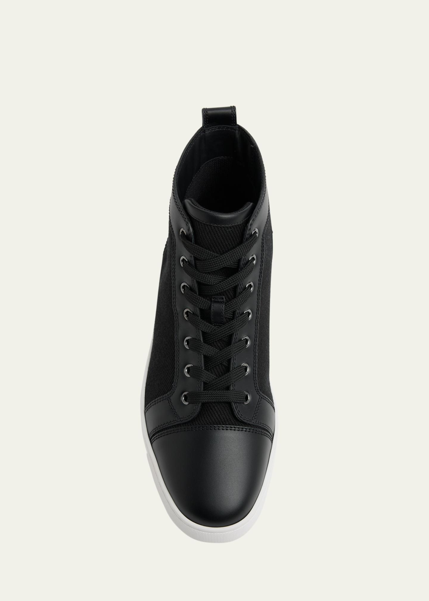 Men’s Loubiton “Louis” leather black high top Louis leather high trainers Christian Louboutin Black size  main image 2