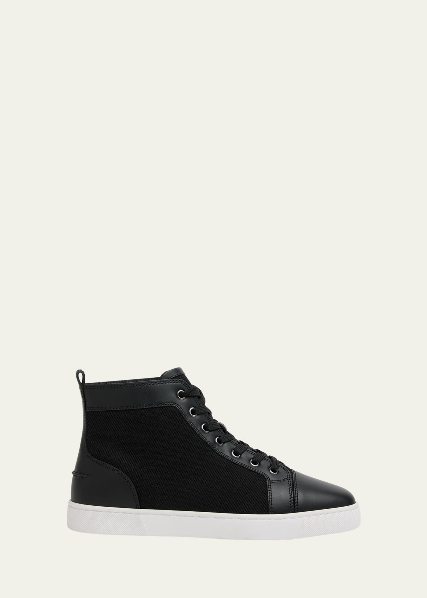 Christian Louboutin Men's Louis Textile and Leather Red-Sole High-Top ...