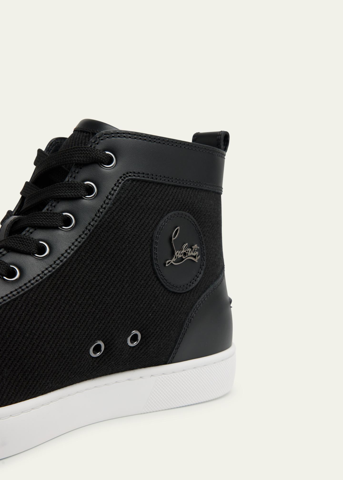 Christian Louboutin Men's Louis Textile and Leather Red-Sole High-Top ...