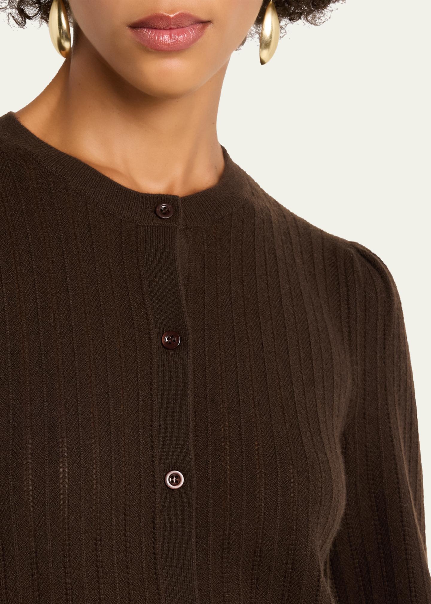 FRAME The Ladder Pointelle Cashmere Cardigan - Bergdorf Goodman