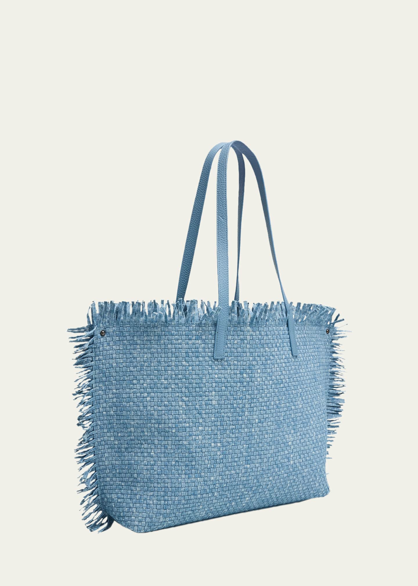 Akris Ai Medium Fringed Woven Tote Bag - Bergdorf Goodman
