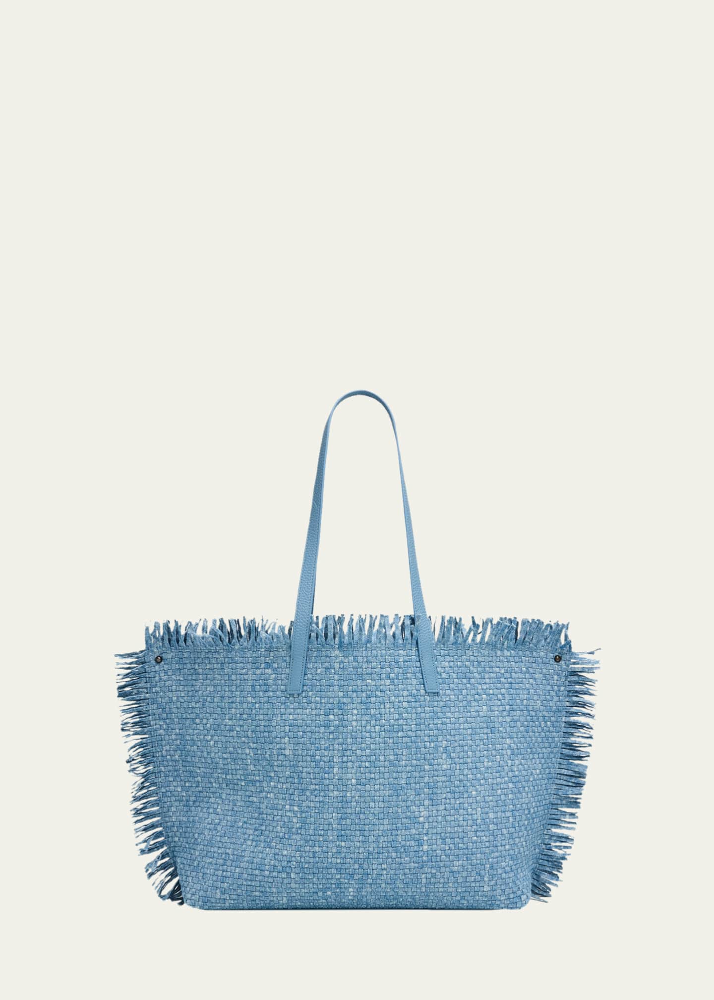 Akris Ai Medium Fringed Woven Tote Bag - Bergdorf Goodman