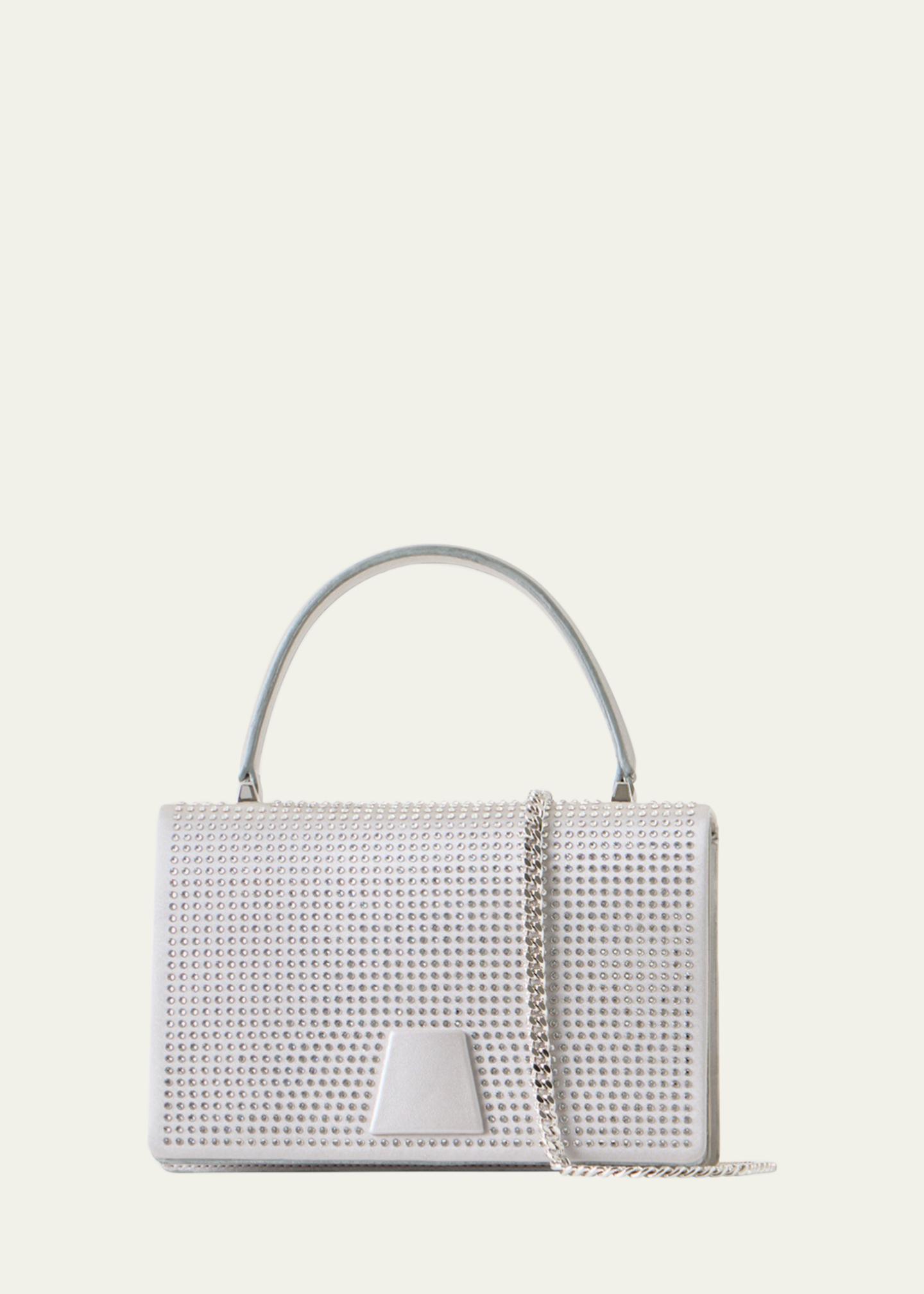 Akris Alice Mini Rhinestone Satin Top-Handle Bag - Bergdorf Goodman