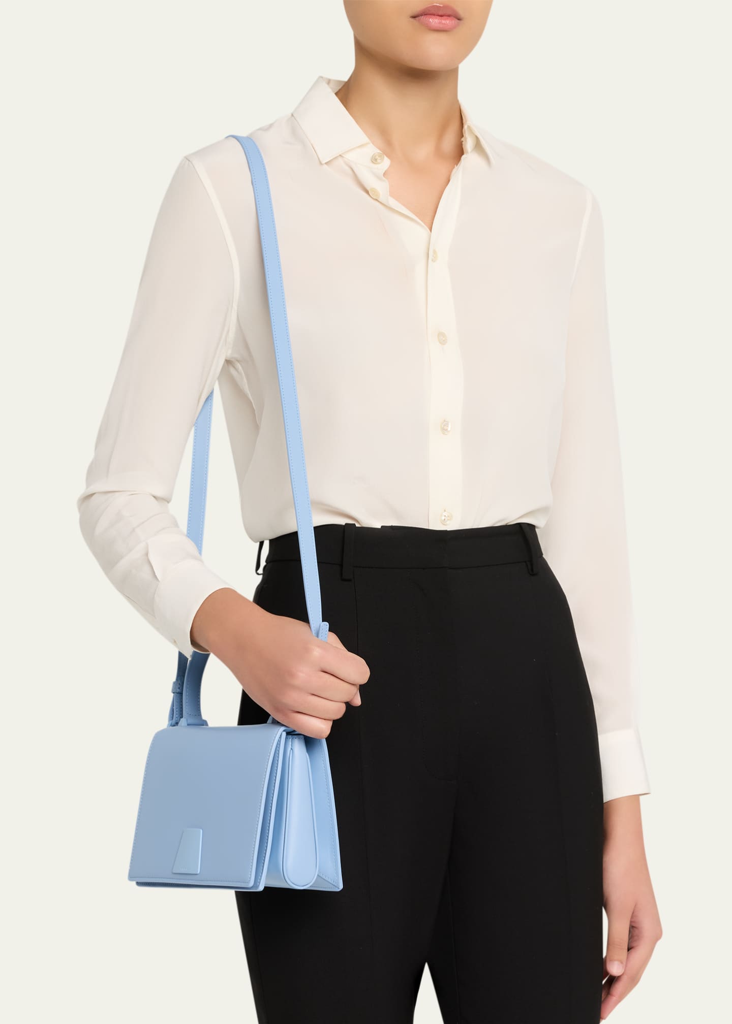 Akris Alice Small Leather Top-Handle Bag - Bergdorf Goodman