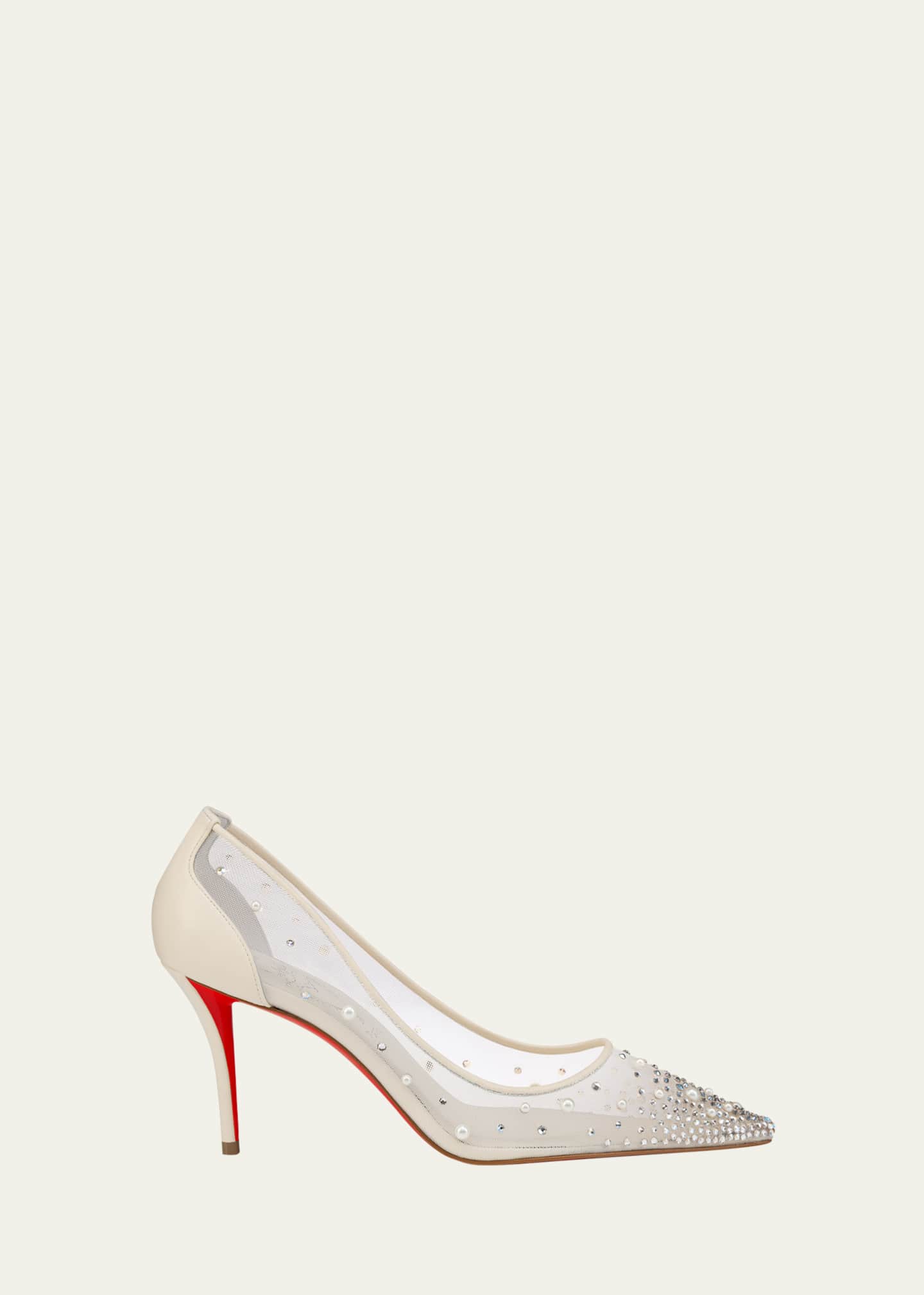 Christian Louboutin 80mm Miss Z Degrastra Embellished Mesh Pumps
